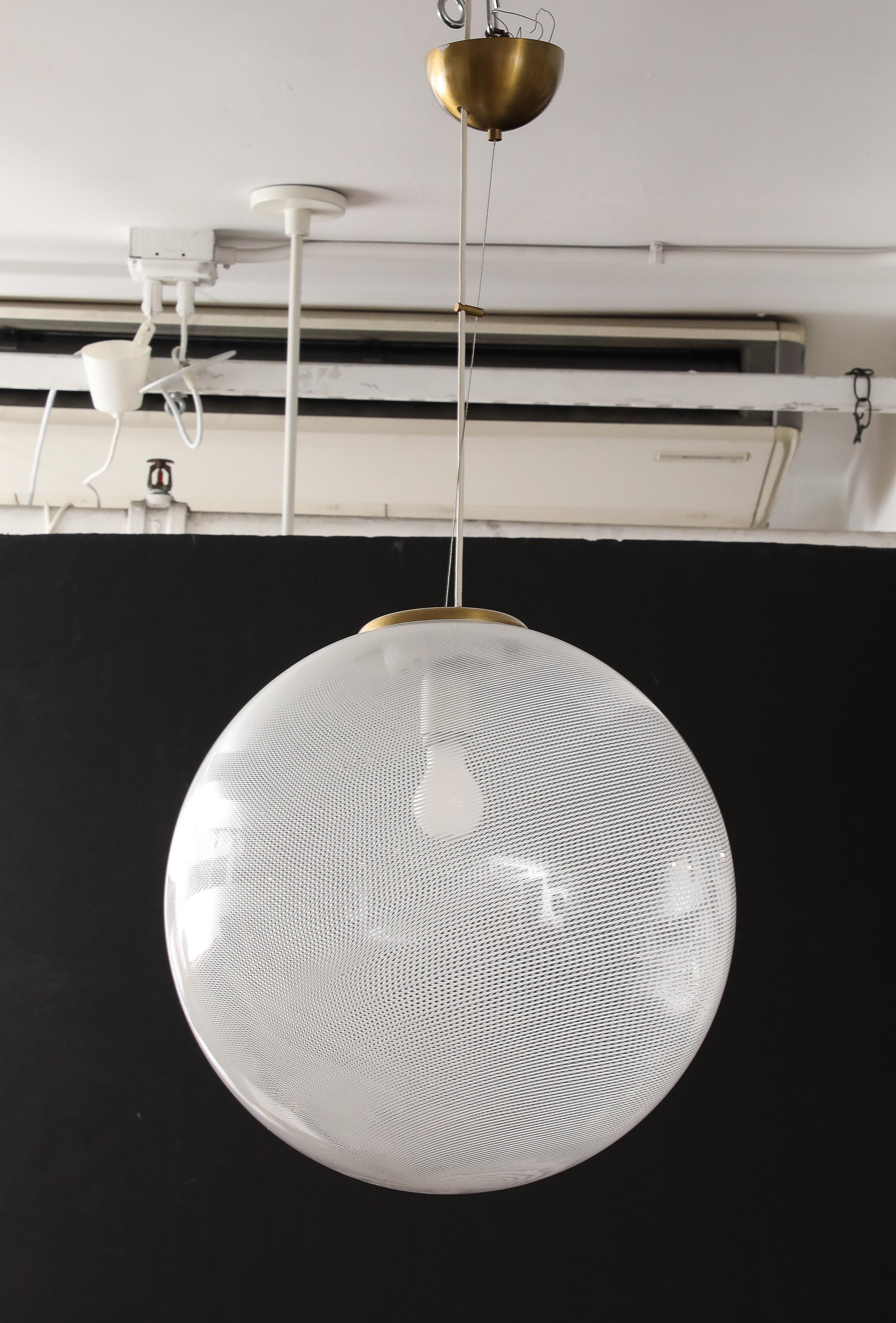 Mid-Century Modern Carlo Scarpa Venini, grande suspension en verre, Italie, 1925 en vente
