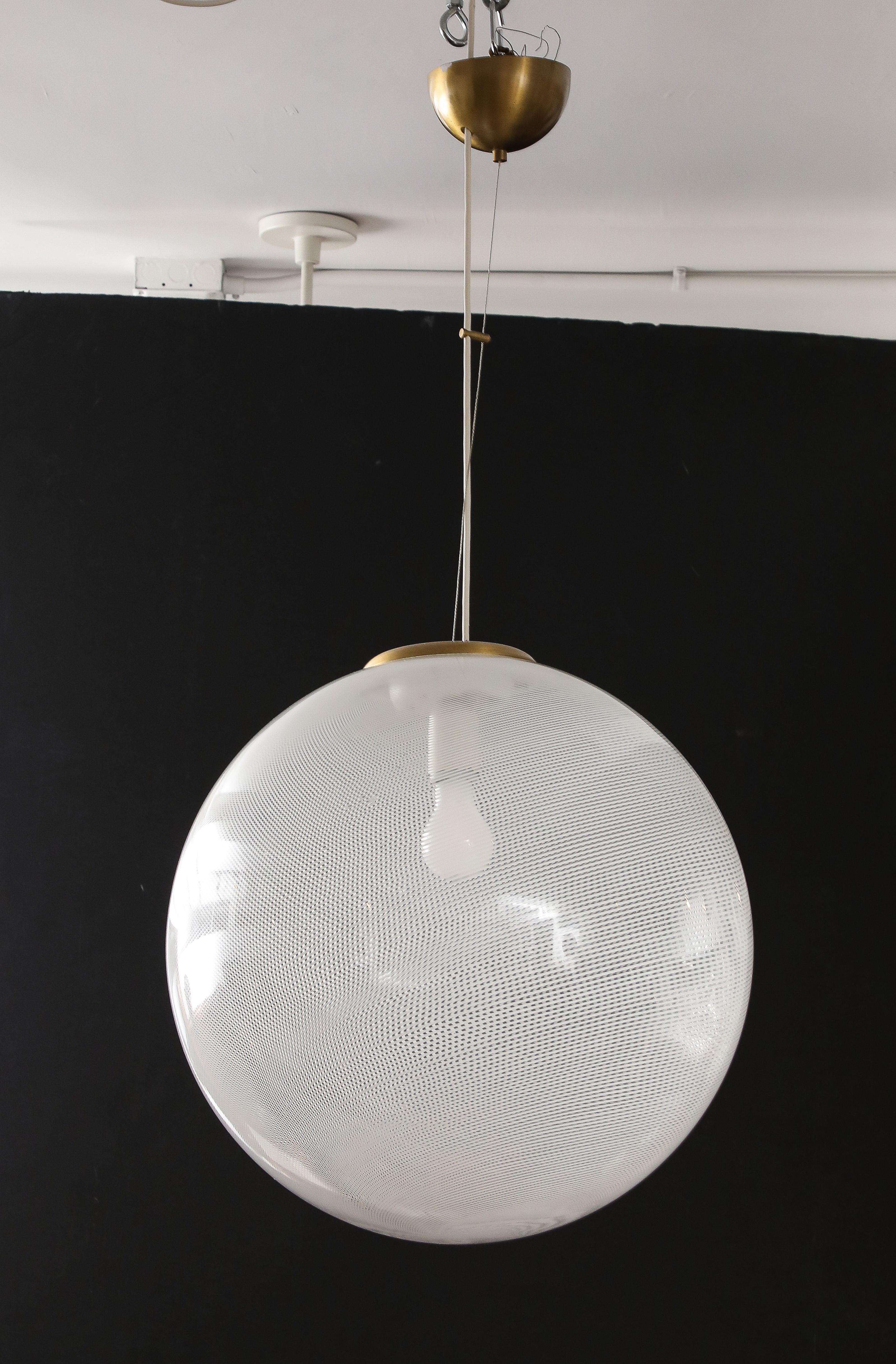 Carlo Scarpa Venini, grande suspension en verre, Italie, 1925 Bon état - En vente à Brooklyn, NY