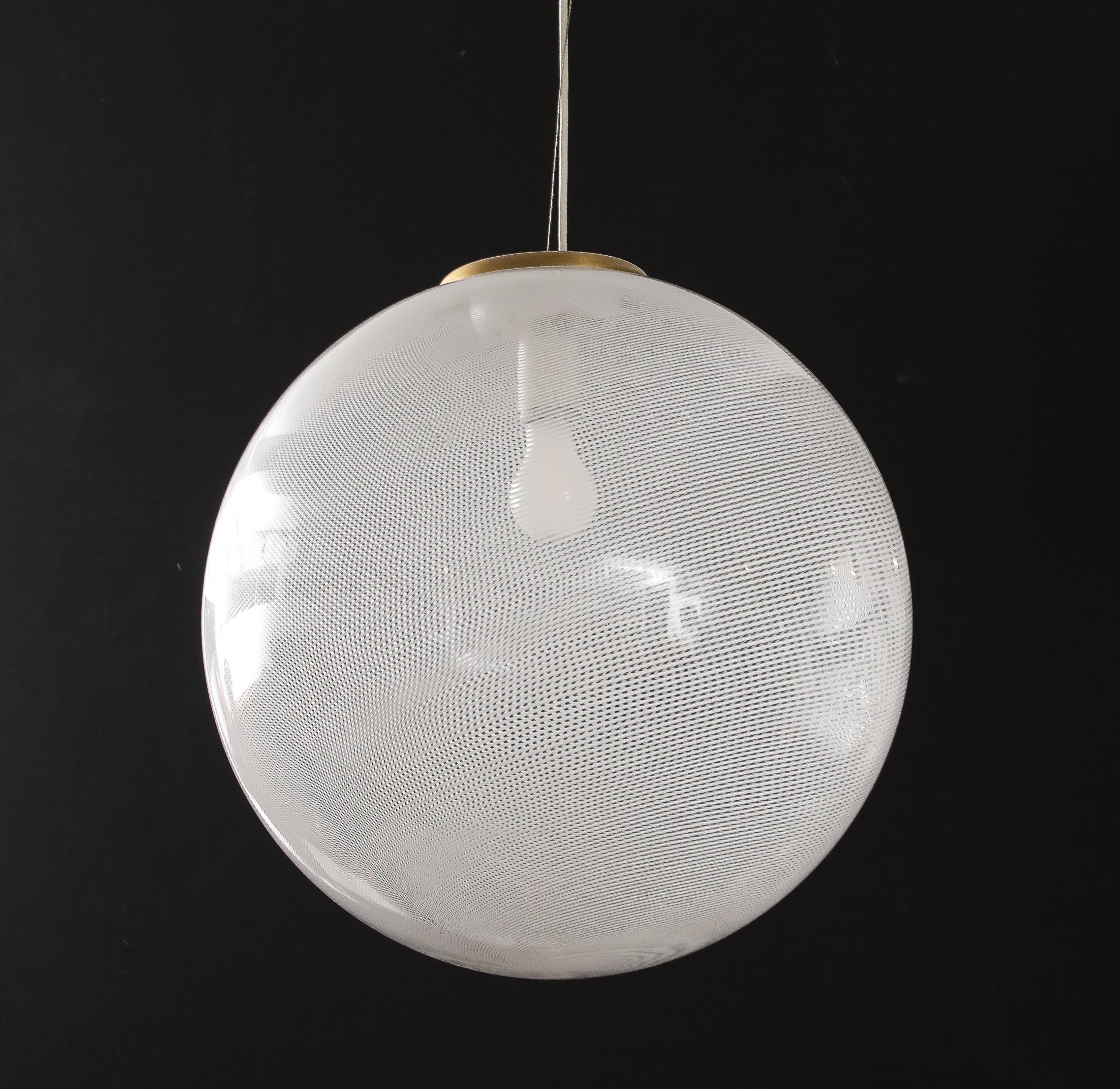 Milieu du XXe siècle Carlo Scarpa Venini, grande suspension en verre, Italie, 1925 en vente