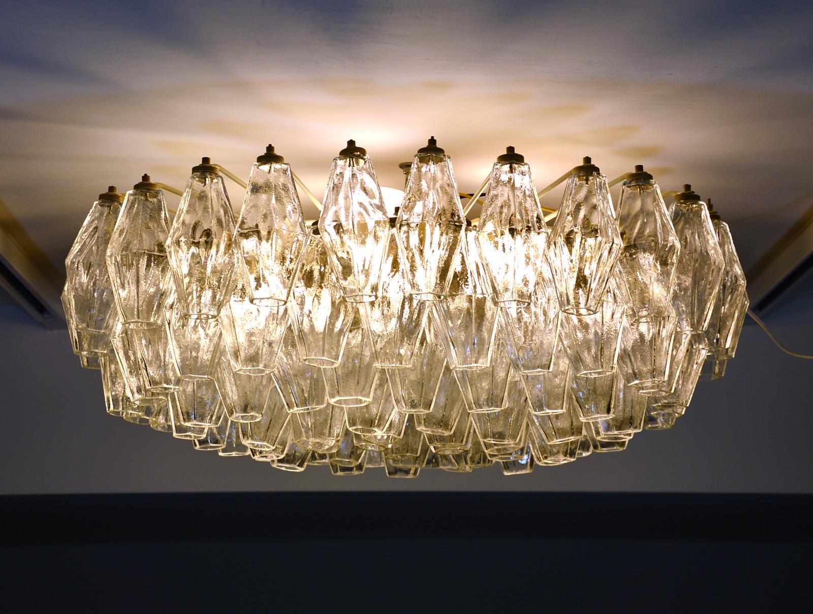Carlo Scarpa Venini Poliedri Ceiling Lamp, 1958-1960 For Sale 2