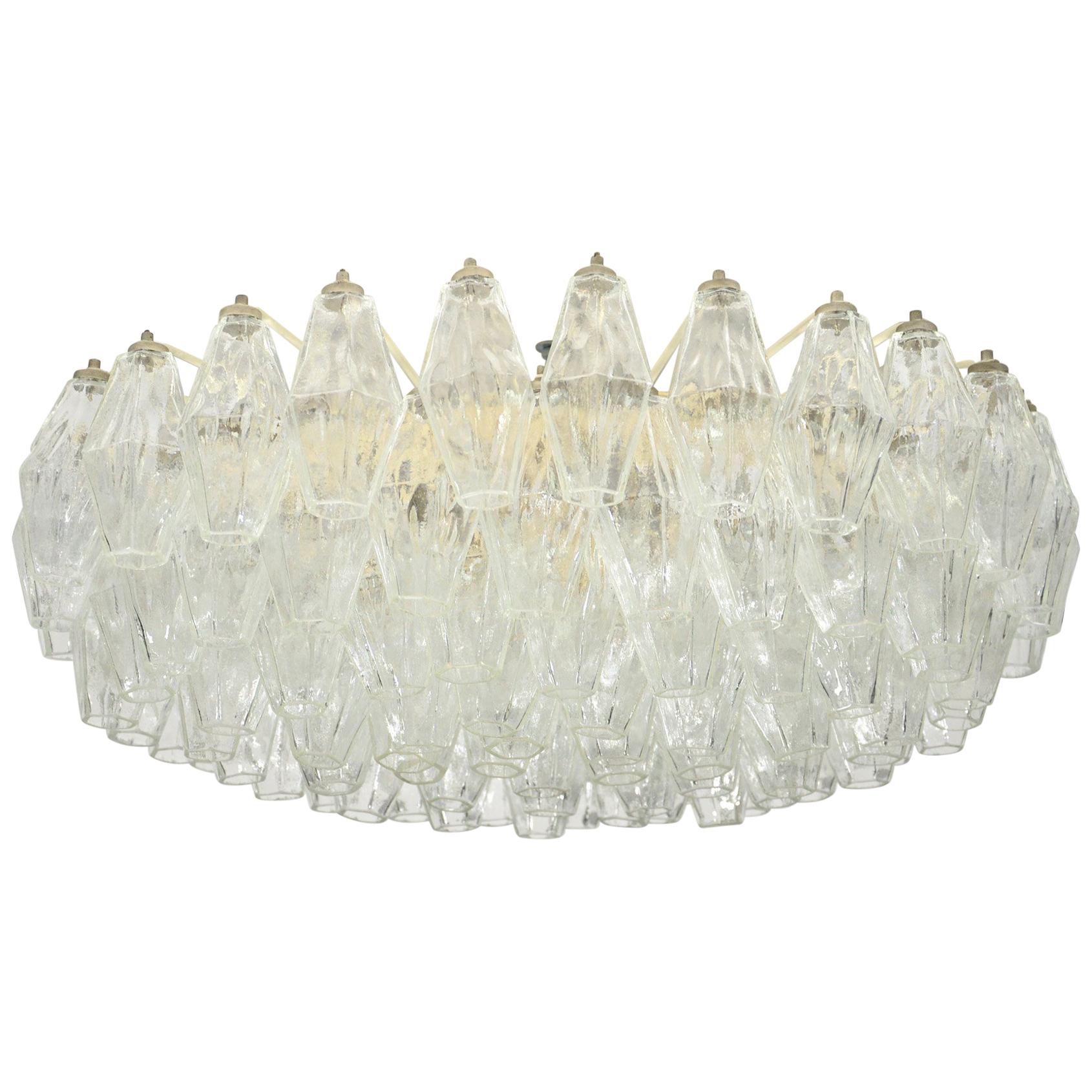 Carlo Scarpa Venini Poliedri Ceiling Lamp, 1958-1960 For Sale