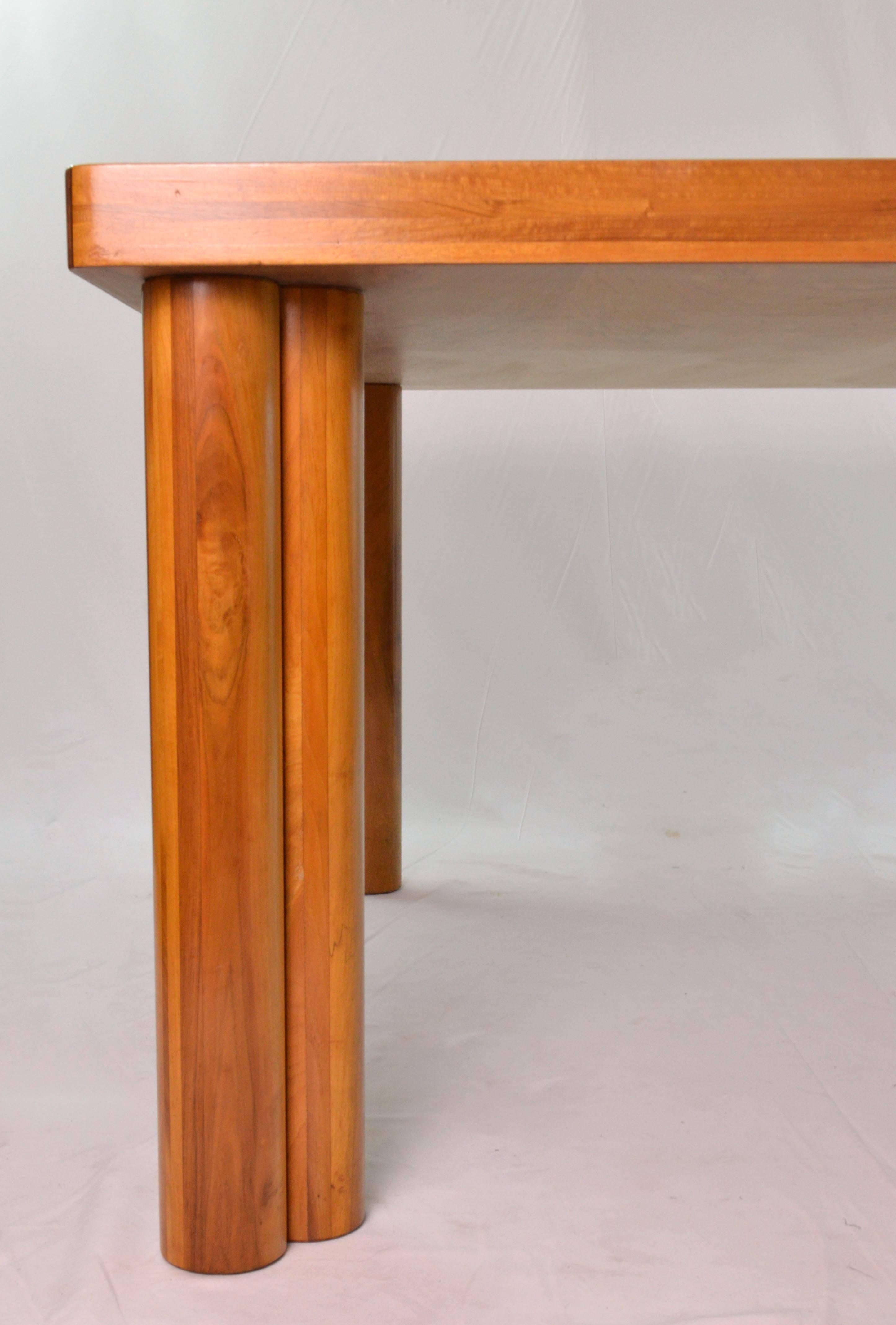 Carlo Scarpa Walnut Wood Scuderia Table and Kentucky Chairs for Bernini, 1970s 4