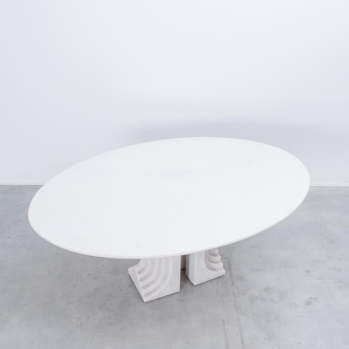 Carlo Scarpa White Naxos Marble Samo Table for Simon, Italy, 1970 In Good Condition In London, GB