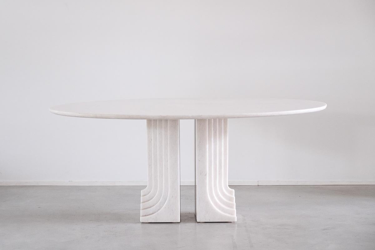 Carlo Scarpa White Naxos Marble Samo Table for Simon, Italy, 1970 2
