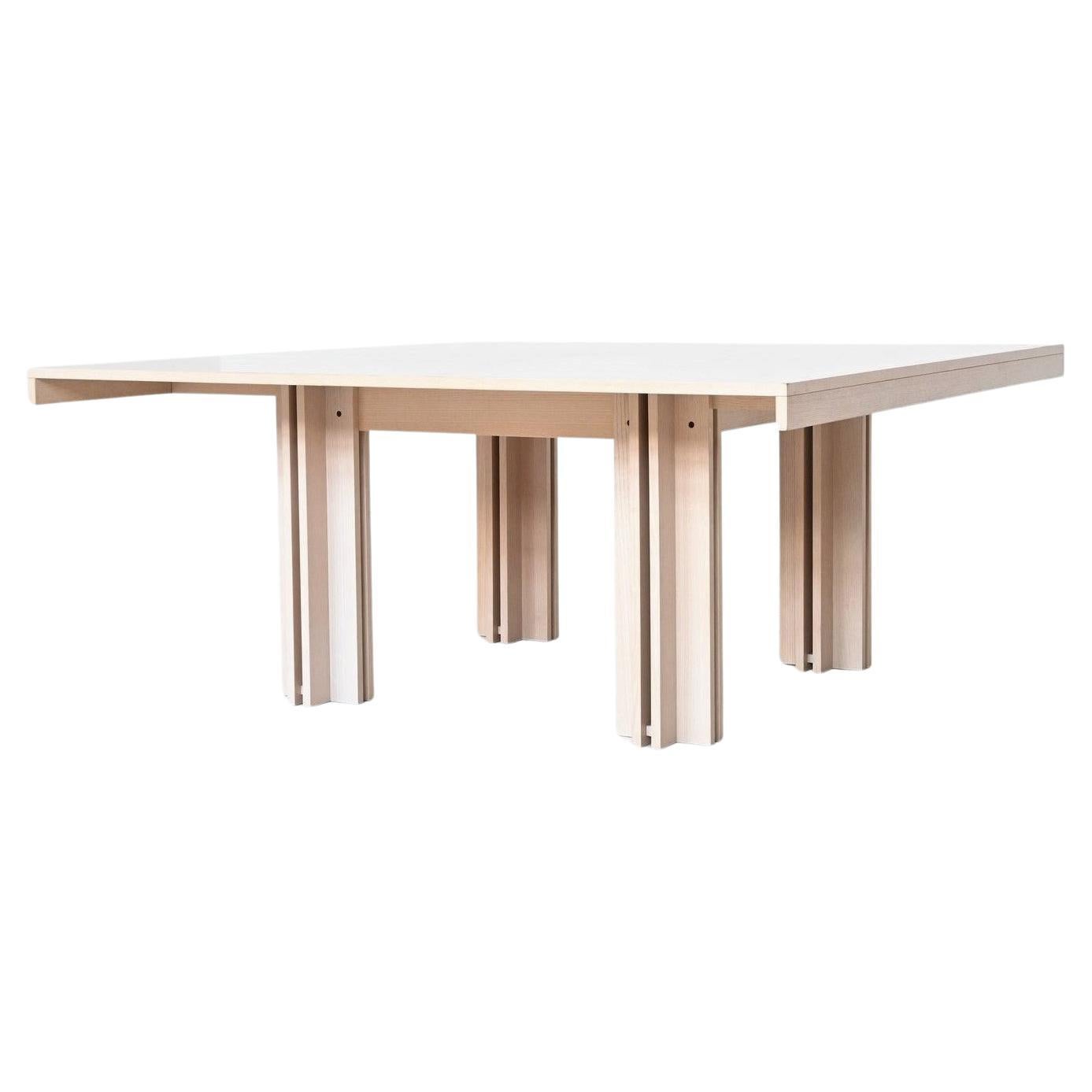 Carlo Scarpa White Wash Quatour Dining Table Gavina Italy 1974