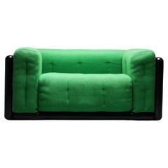 Carlo Scarpa 'Cornaro' Sofa in Iroko wood for Gavina early ed., Italy, 1970's