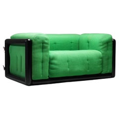 Carlo Scarpo 'Cornaro' Sofa in Iroko wood for Gavina early ed., Italy, 1970's