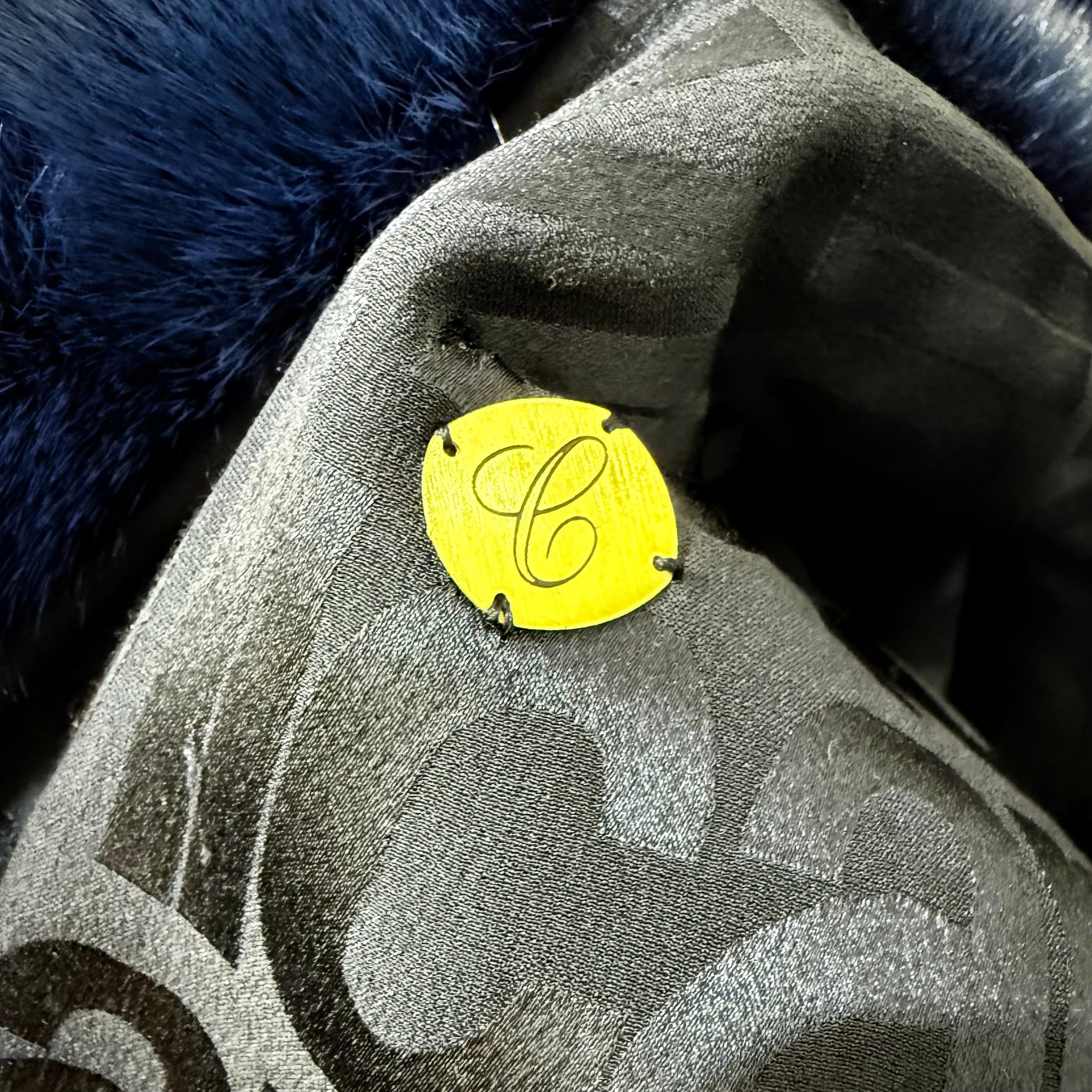 Carlo Tivioli Blauer Nerz Pelzmantel M im Angebot 4