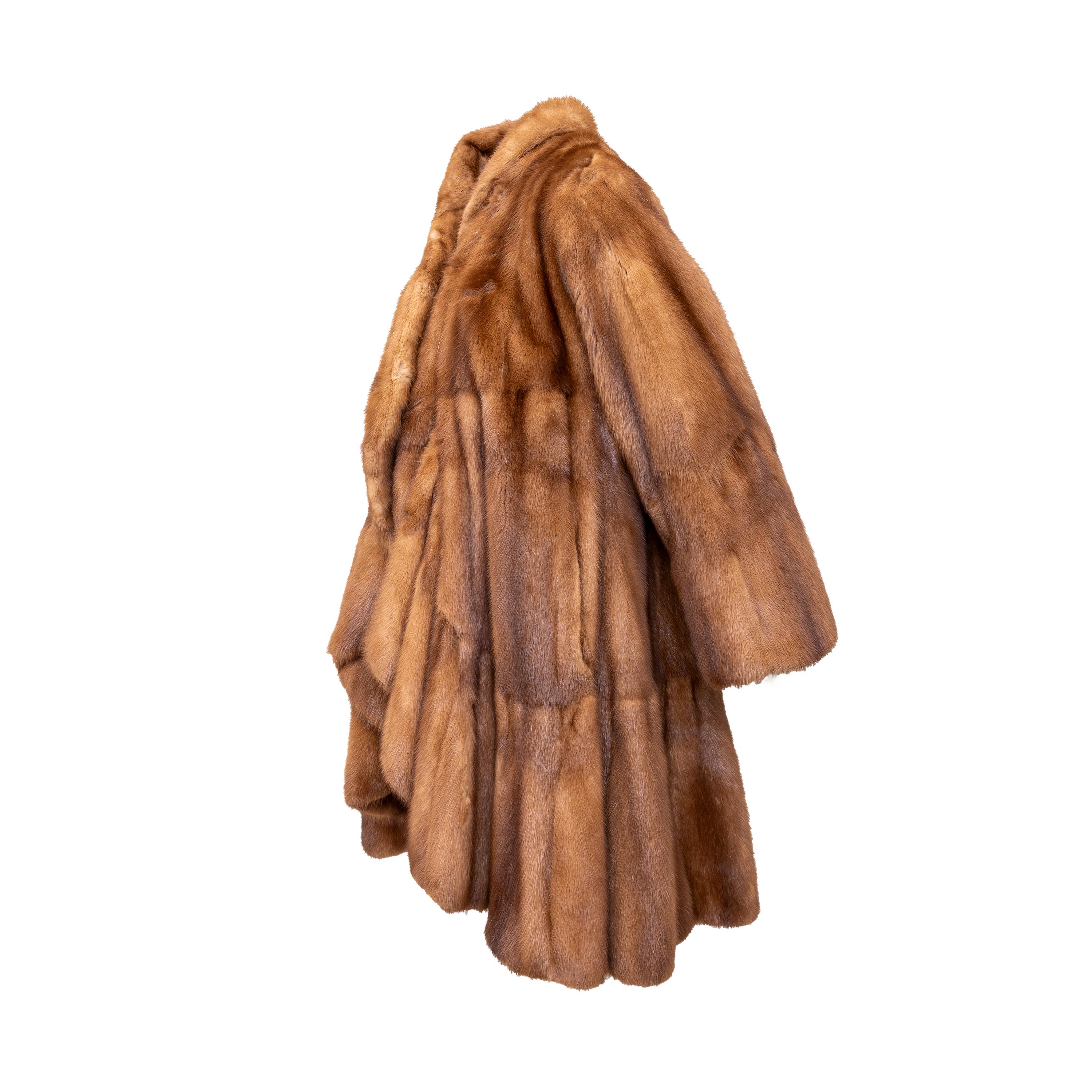Brown Carlo Tivioli Fur Coat For Sale