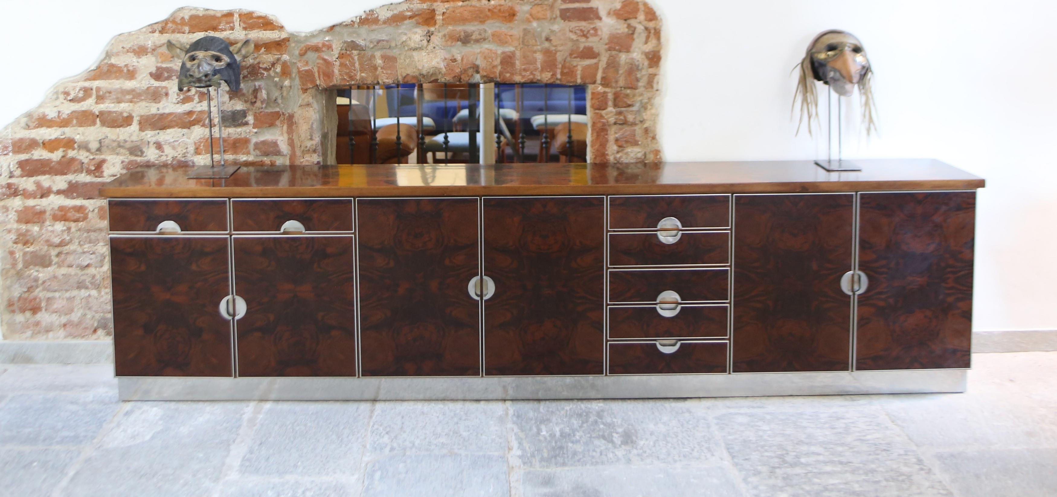 Carlo Torrigiani. Sideboard in rosewood briar for Did Dado Industrial milano  In Good Condition For Sale In Vigevano, PV