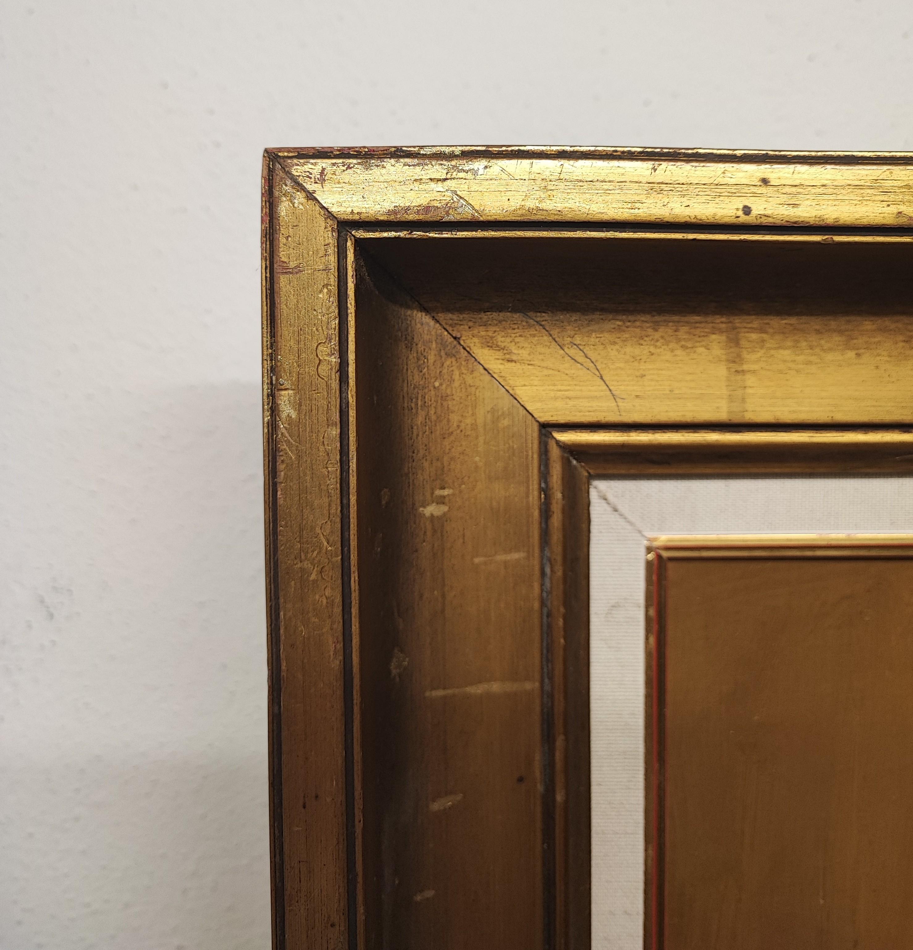 Work on wood
Golden wooden frame
76 x 79 x 6 cm