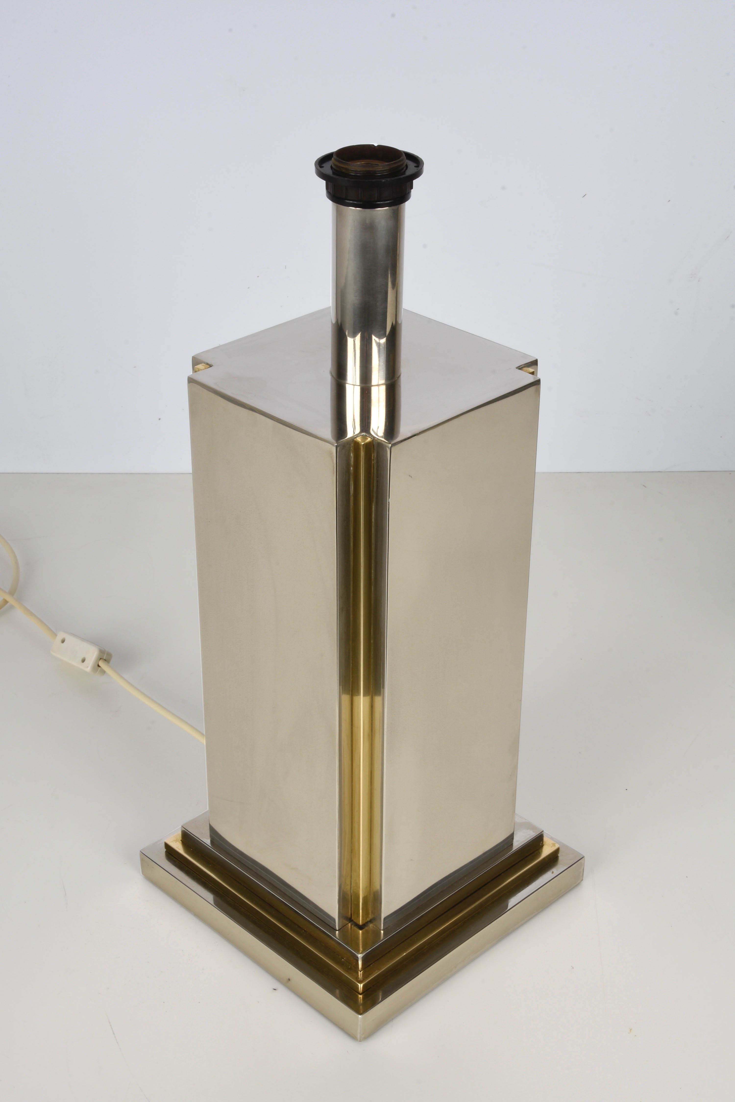 Carlo Venturini Steel and Brass Italian Table Lamp for Bottega del Lume, 1970s For Sale 5