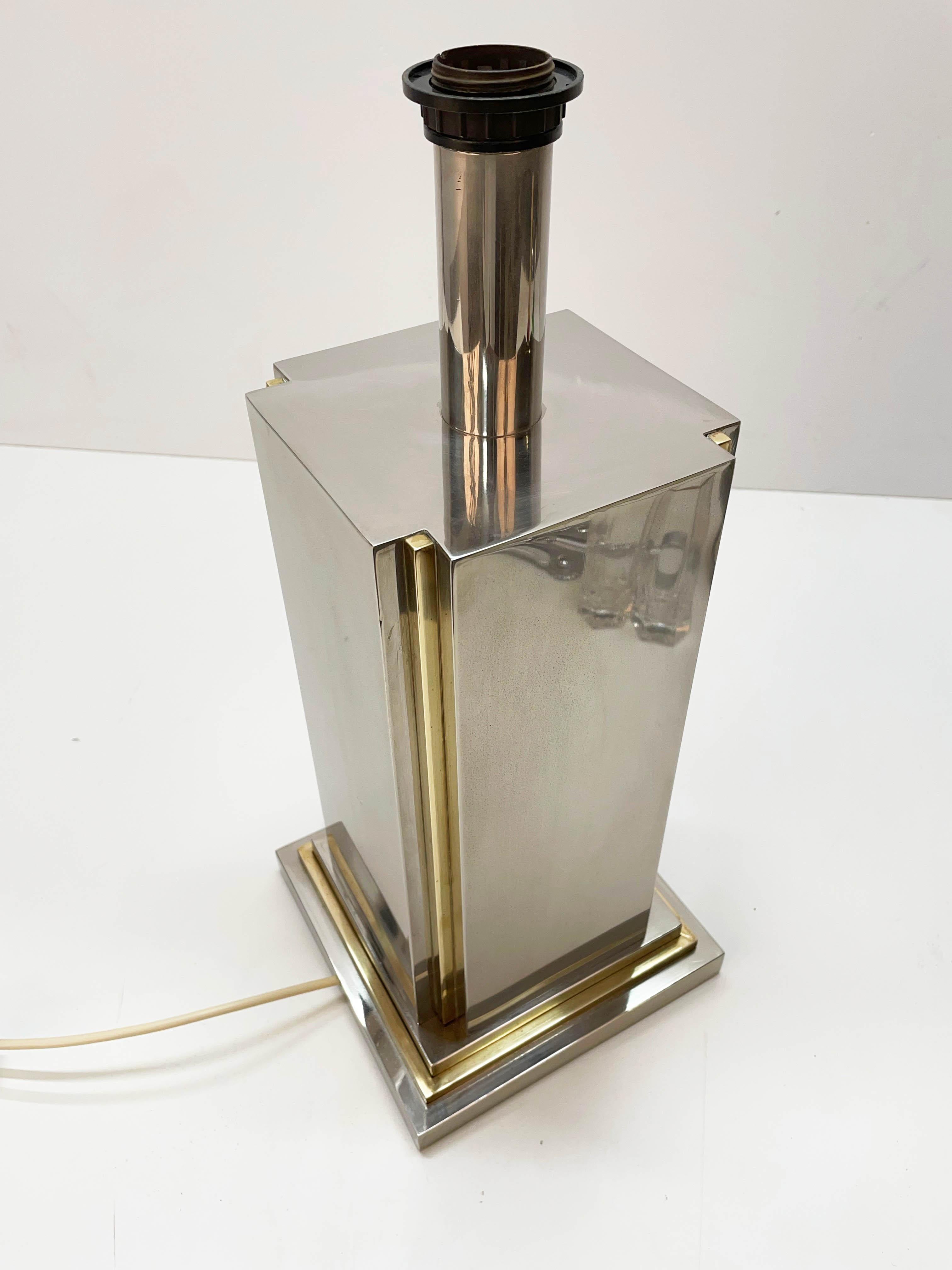 Carlo Venturini Steel and Brass Italian Table Lamp for Bottega del Lume, 1970s For Sale 10