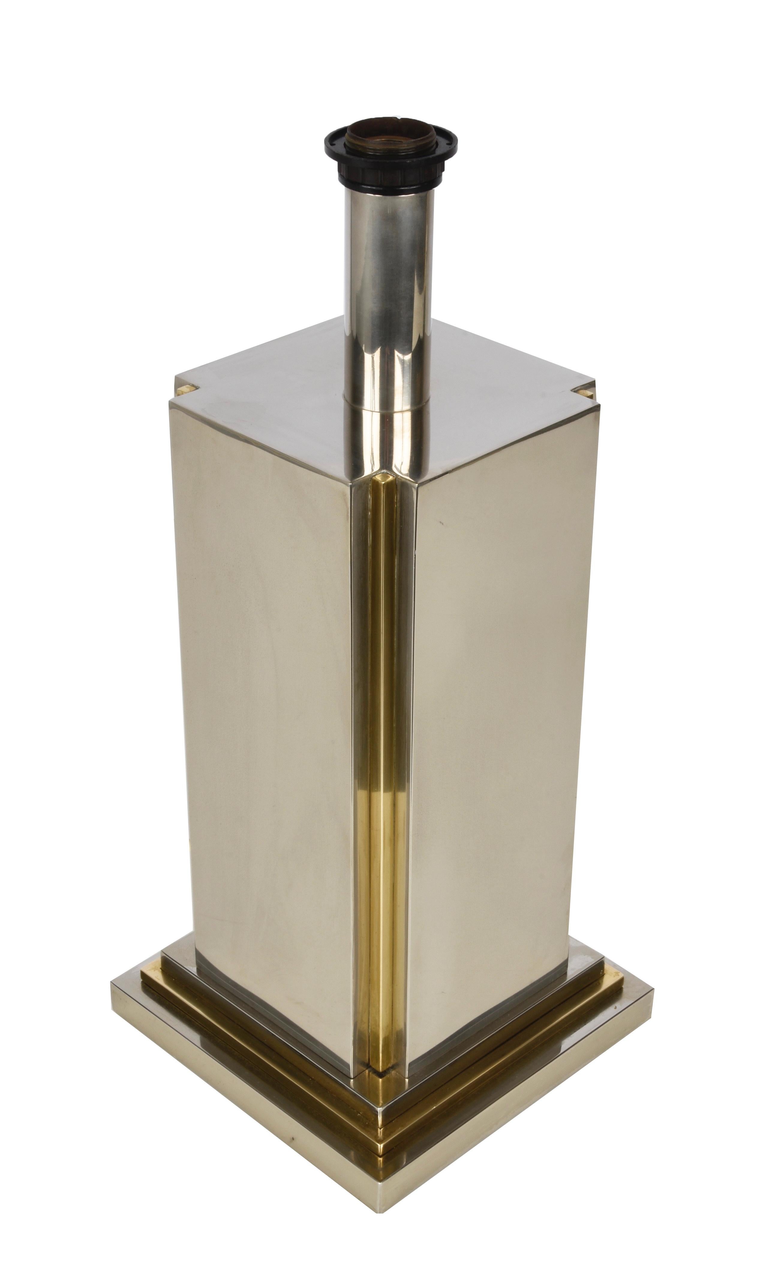 Carlo Venturini Steel and Brass Italian Table Lamp for Bottega del Lume, 1970s For Sale 11