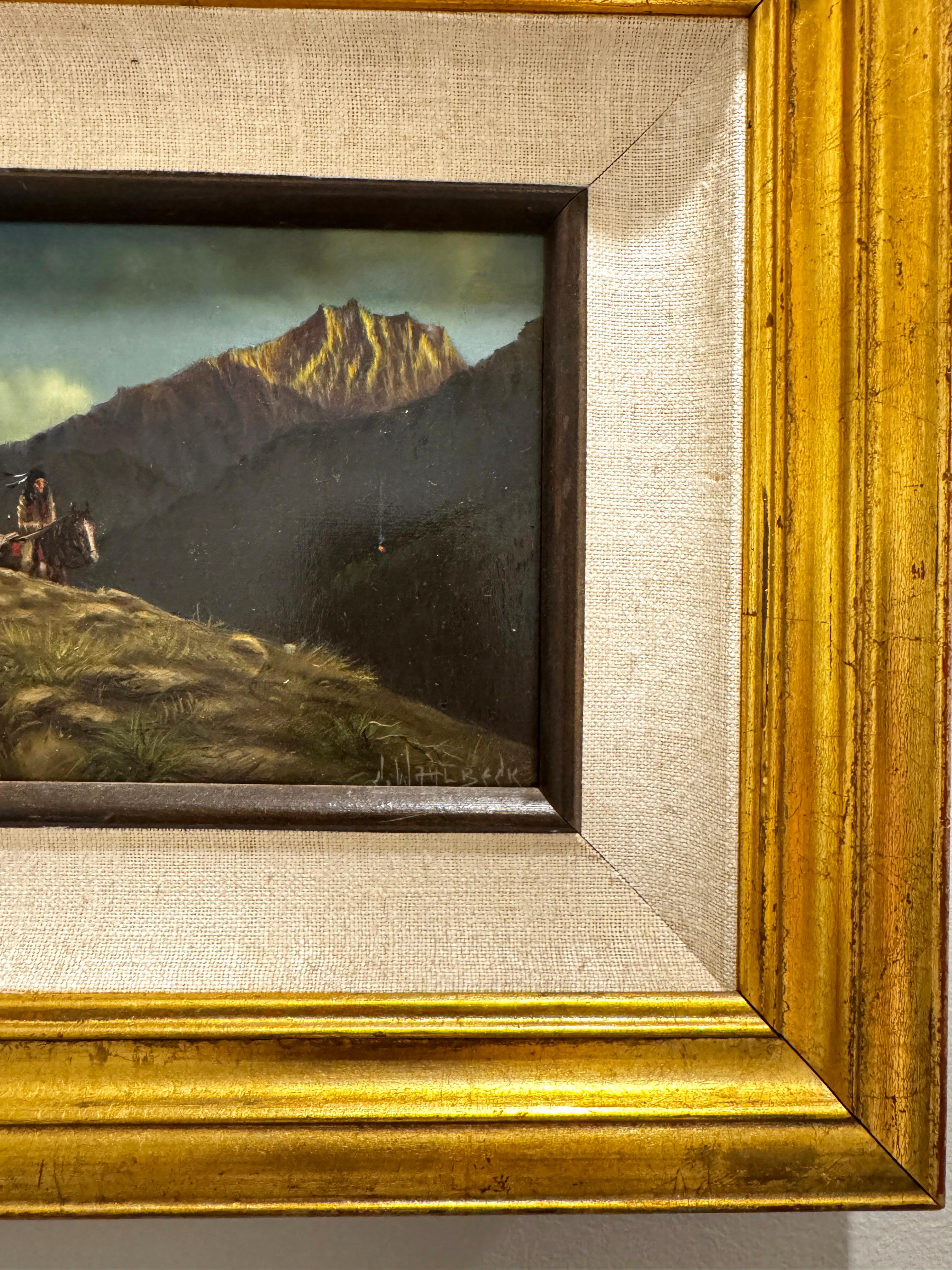 Painted Carlo Wahlbeck (b. 1933), The Intruder, Oil on Copper Painting in Giltwood Frame For Sale