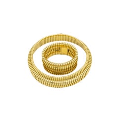 Carlo Weingrill Pulsera Tubogas de oro de 18 quilates - Años 90