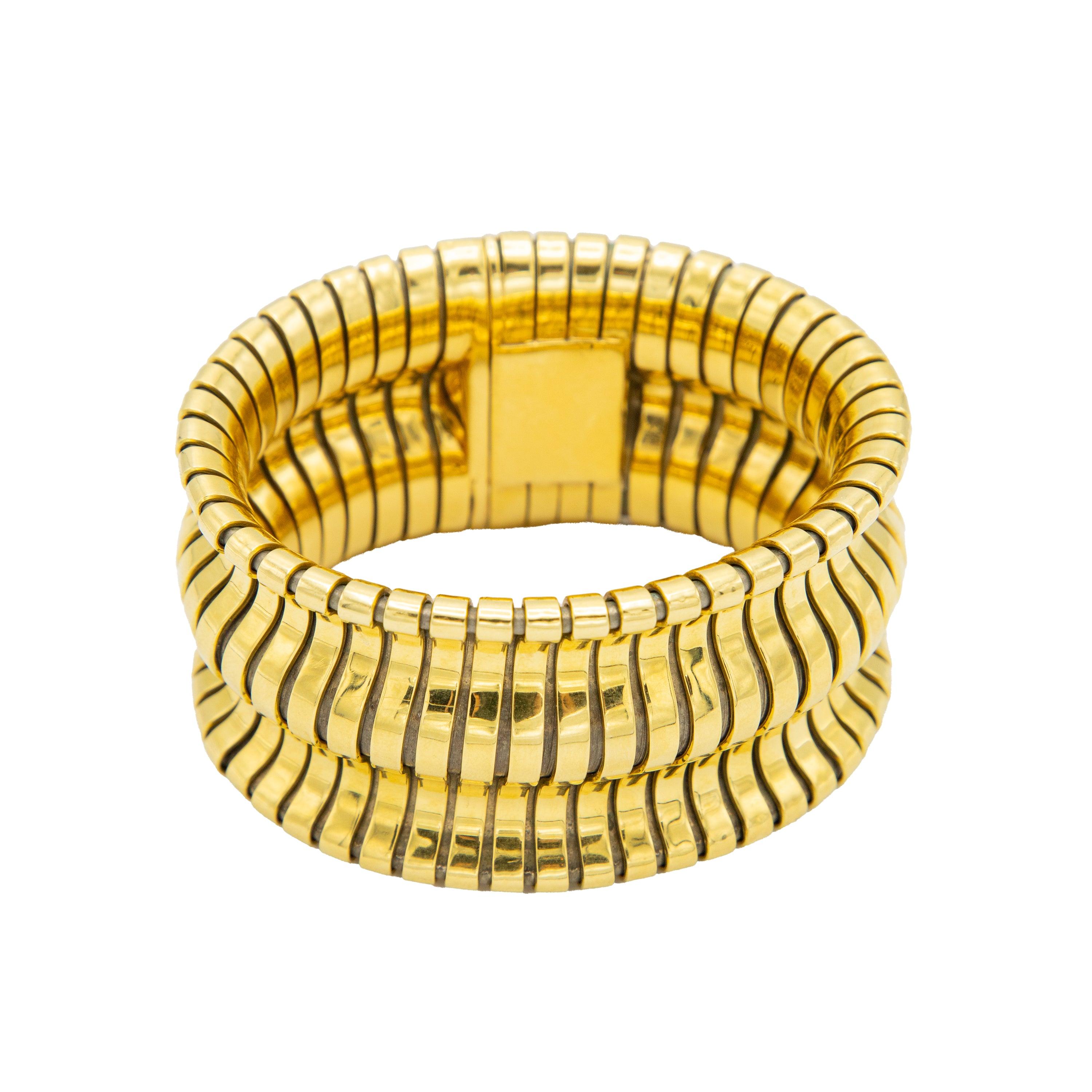 Carlo Weingrill 18k Gold Tubogas Bracelet - '90s In Excellent Condition For Sale In Milano, IT