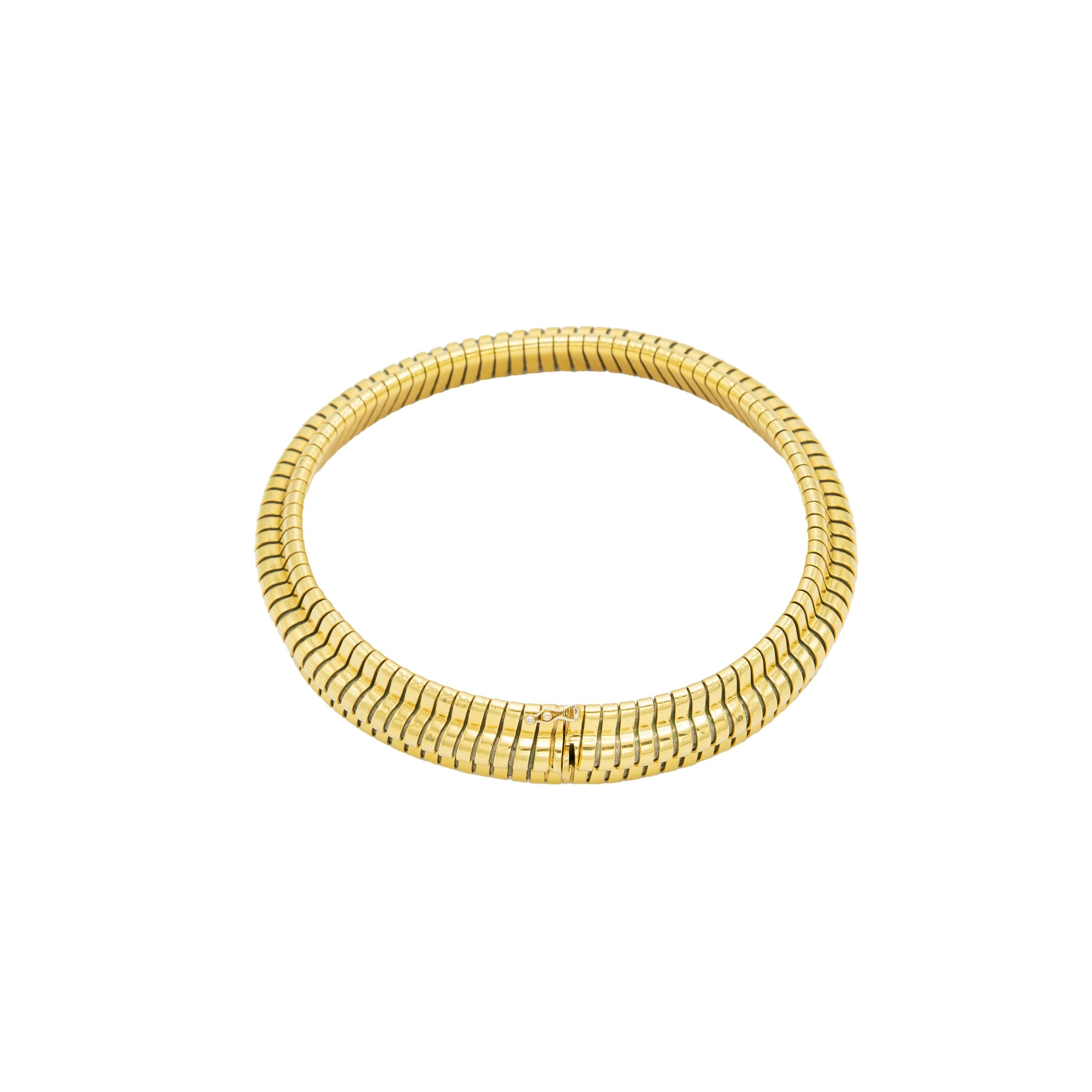 Women's Carlo Weingrill 18k Gold Tubogas Necklace - '90s For Sale