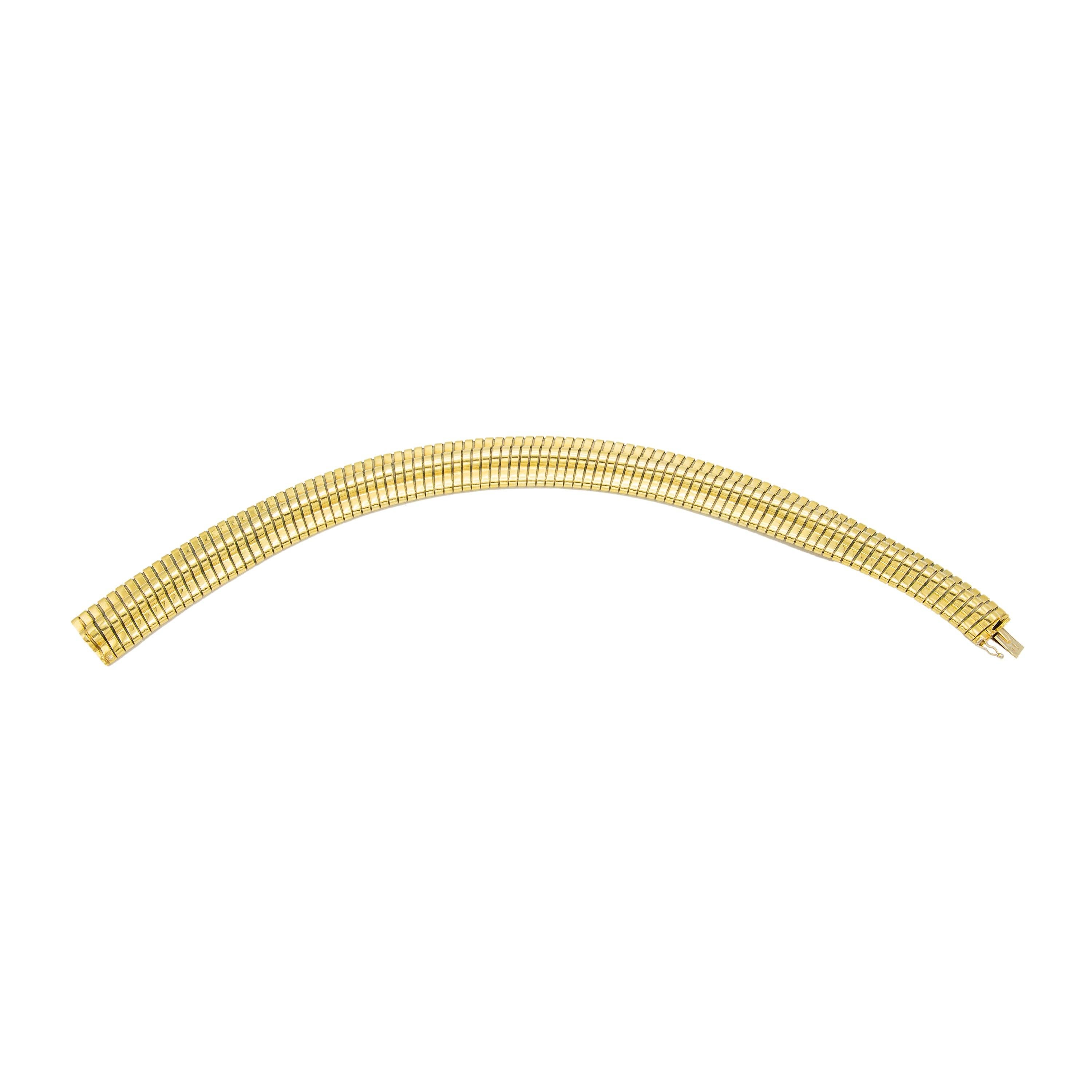 Carlo Weingrill 18k Gold Tubogas Necklace - '90s For Sale 3