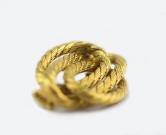 Carlo Weingrill 18 Karat Gold Winding Rope Pin