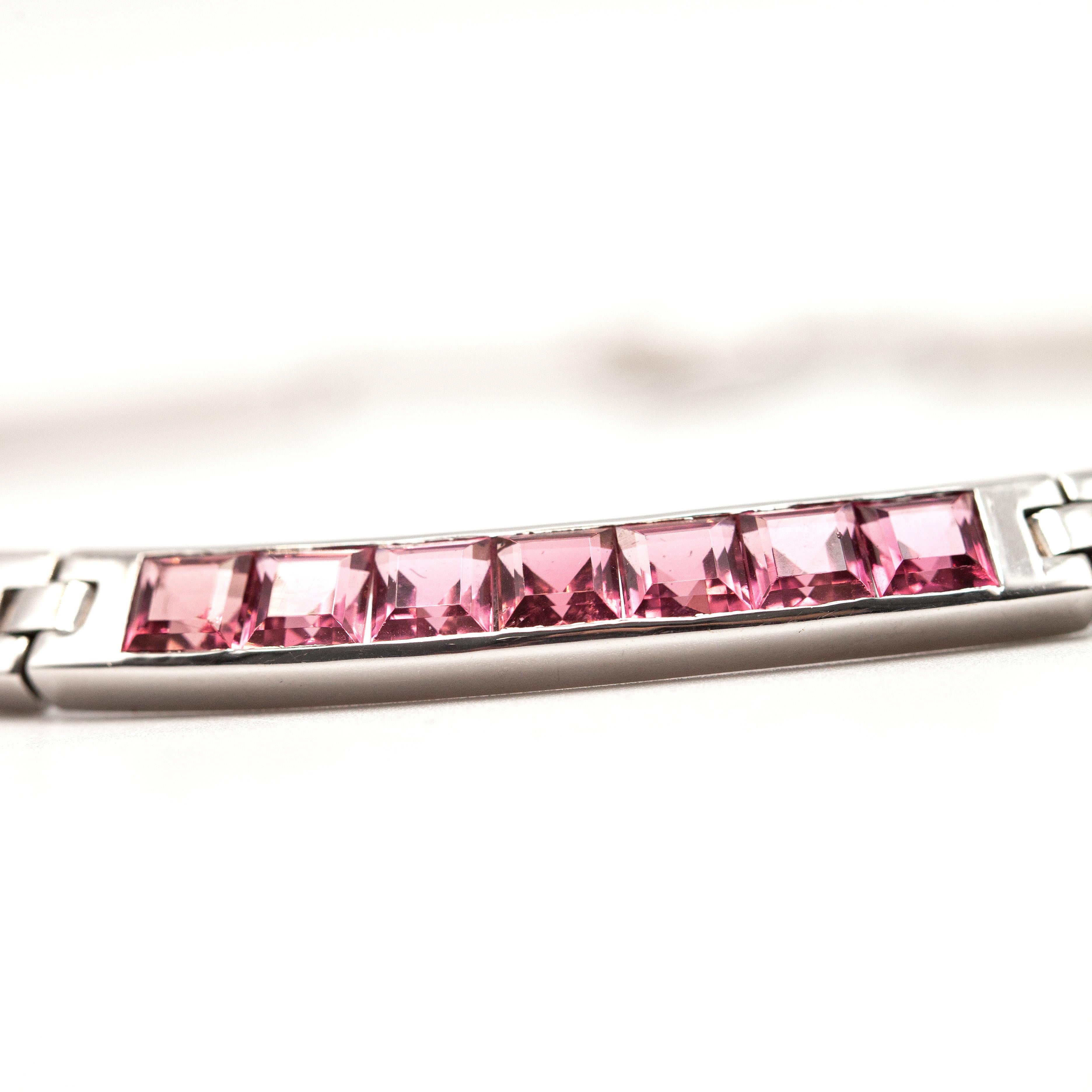 Carlo Weingrill 18K White Gold Aquamarine and Tourmaline Choker Necklace For Sale 4