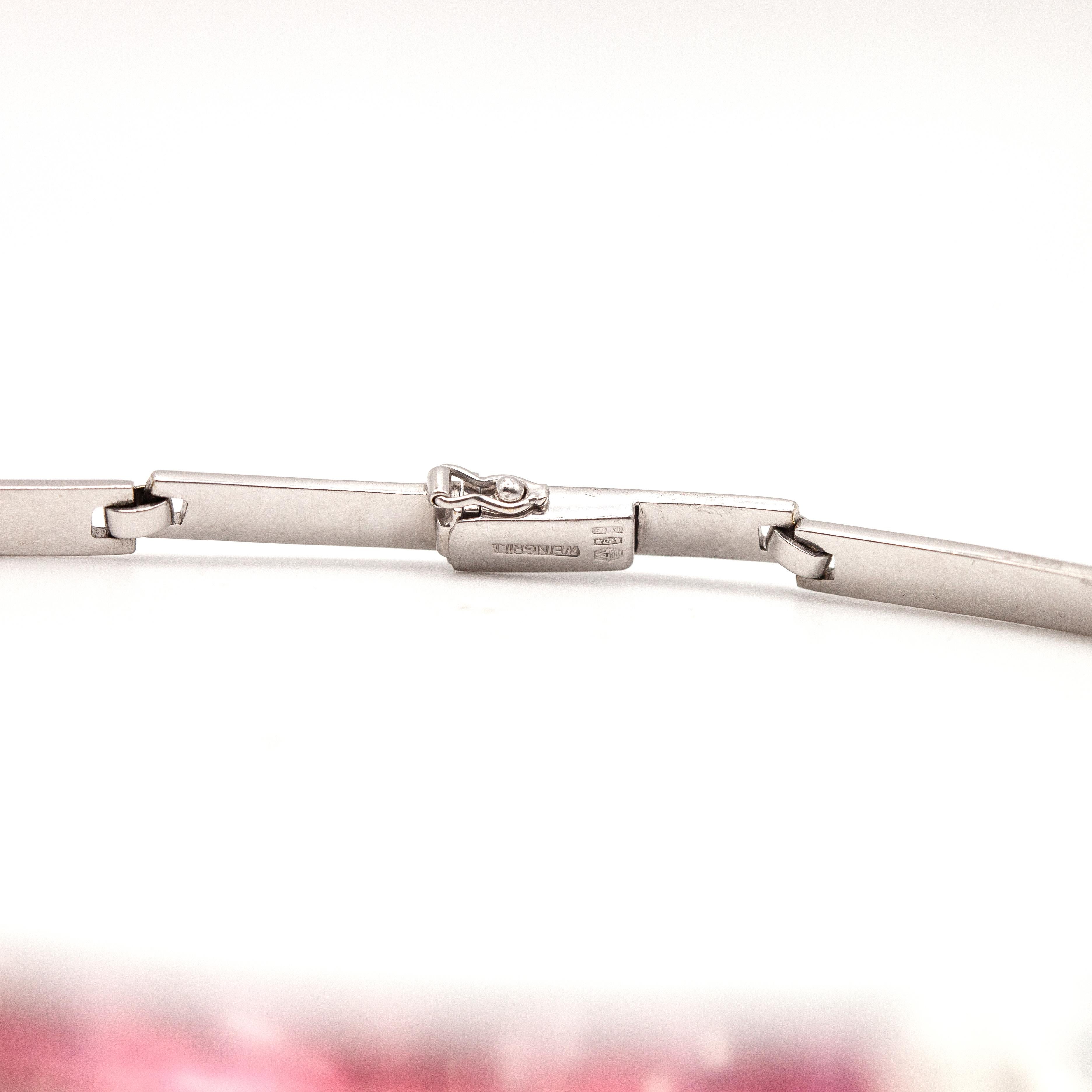 Carlo Weingrill 18K White Gold Aquamarine and Tourmaline Choker Necklace In Good Condition For Sale In New York, NY