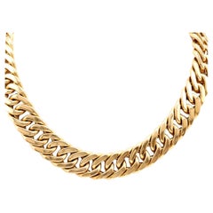 Carlo Weingrill 18K Gelbgold Curb Link Halskette