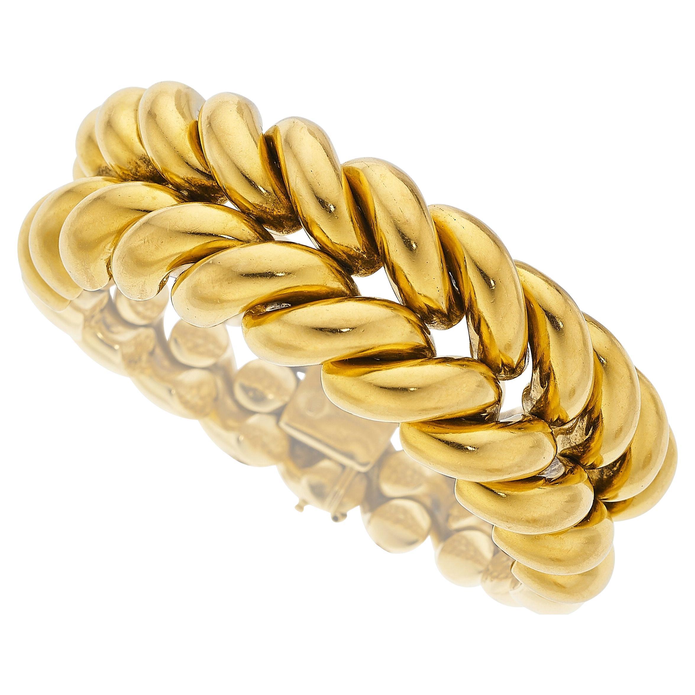 Carlo Weingrill 18k Yellow Gold Handmade Double San Marco Bracelet 89.2gr