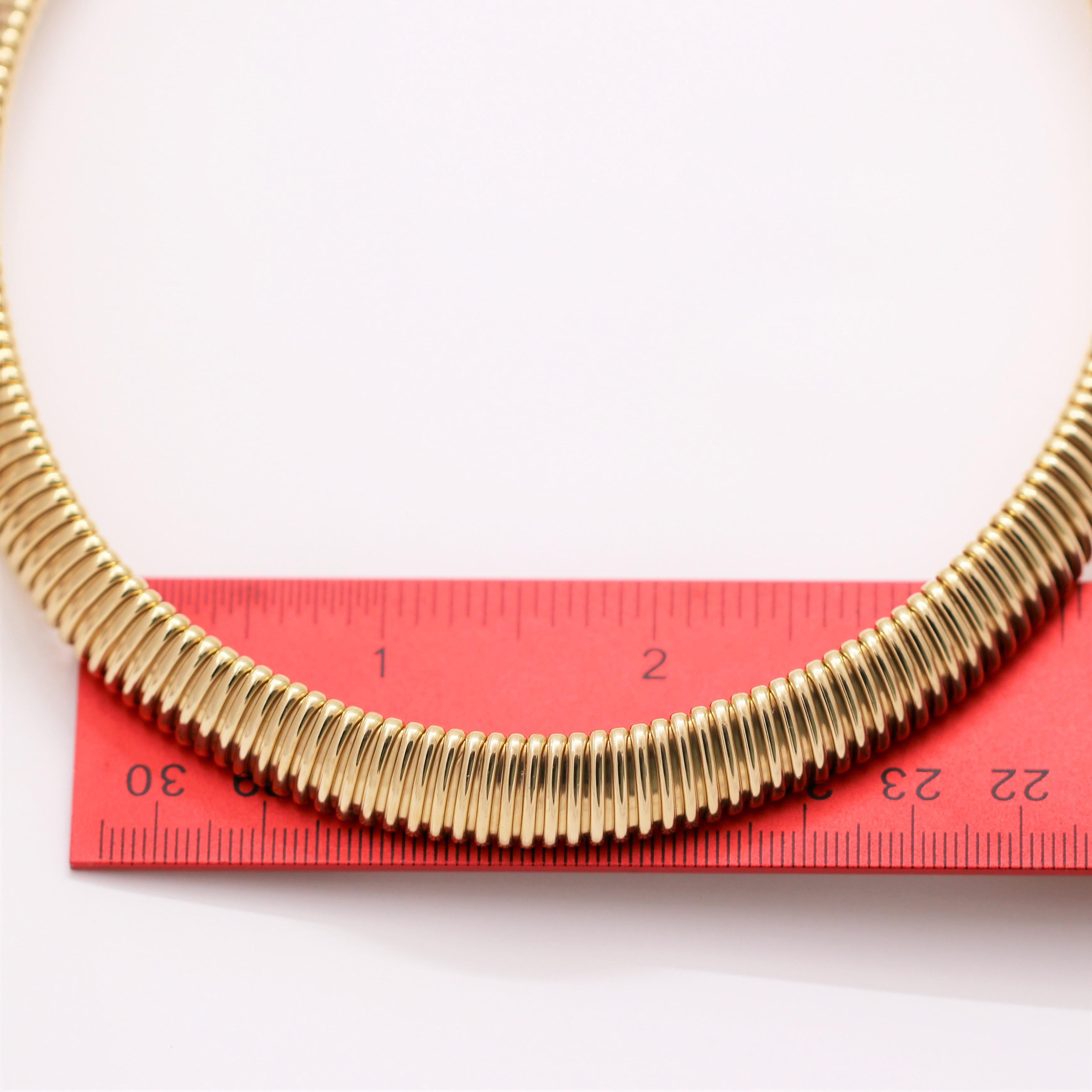 Women's Carlo Weingrill 18K Yellow Gold Tubogas Choker Necklace
