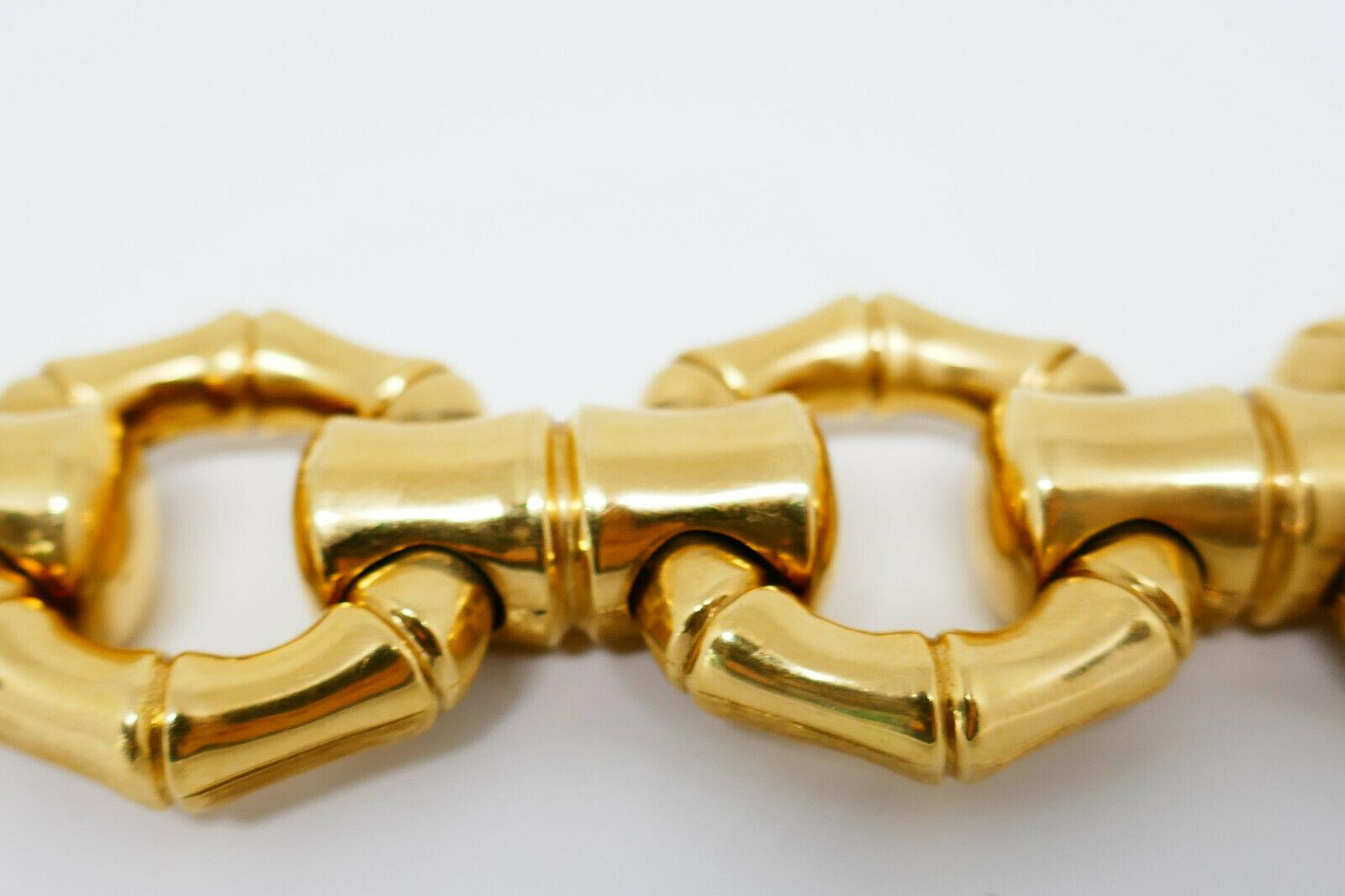 Carlo Weingrill Brushed Yellow Gold Bamboo Bracelet In Excellent Condition In Beverly Hills, CA