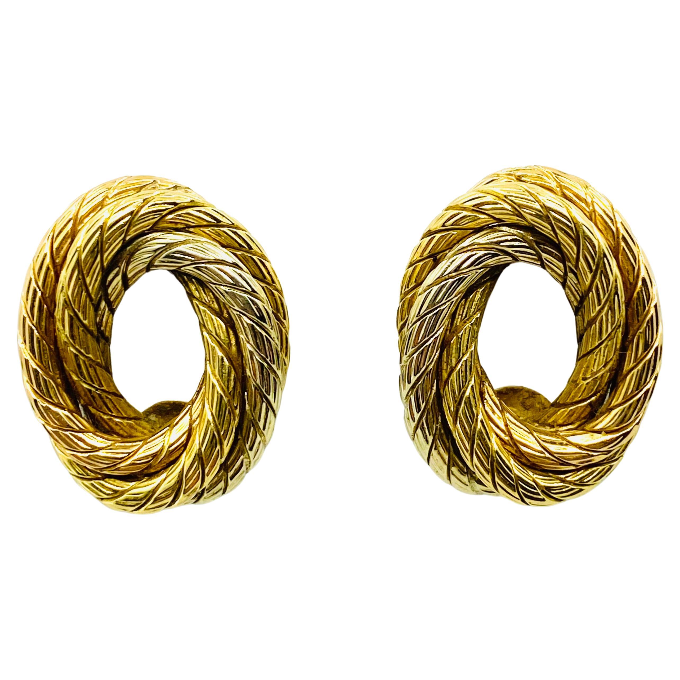 Carlo Weingrill Gold Swirl Earrings