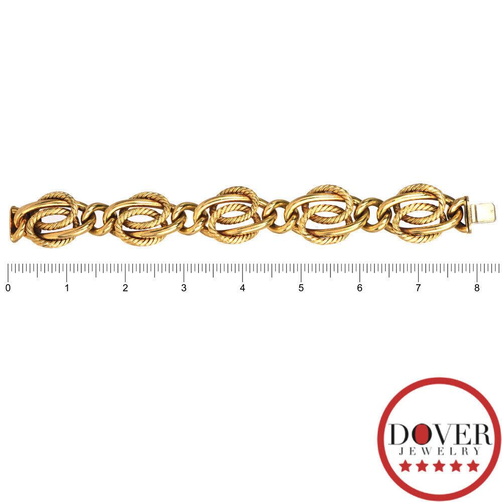 CARLO WEINGRILL Italy 18k Yellow Gold Link Bracelet Vintage 4