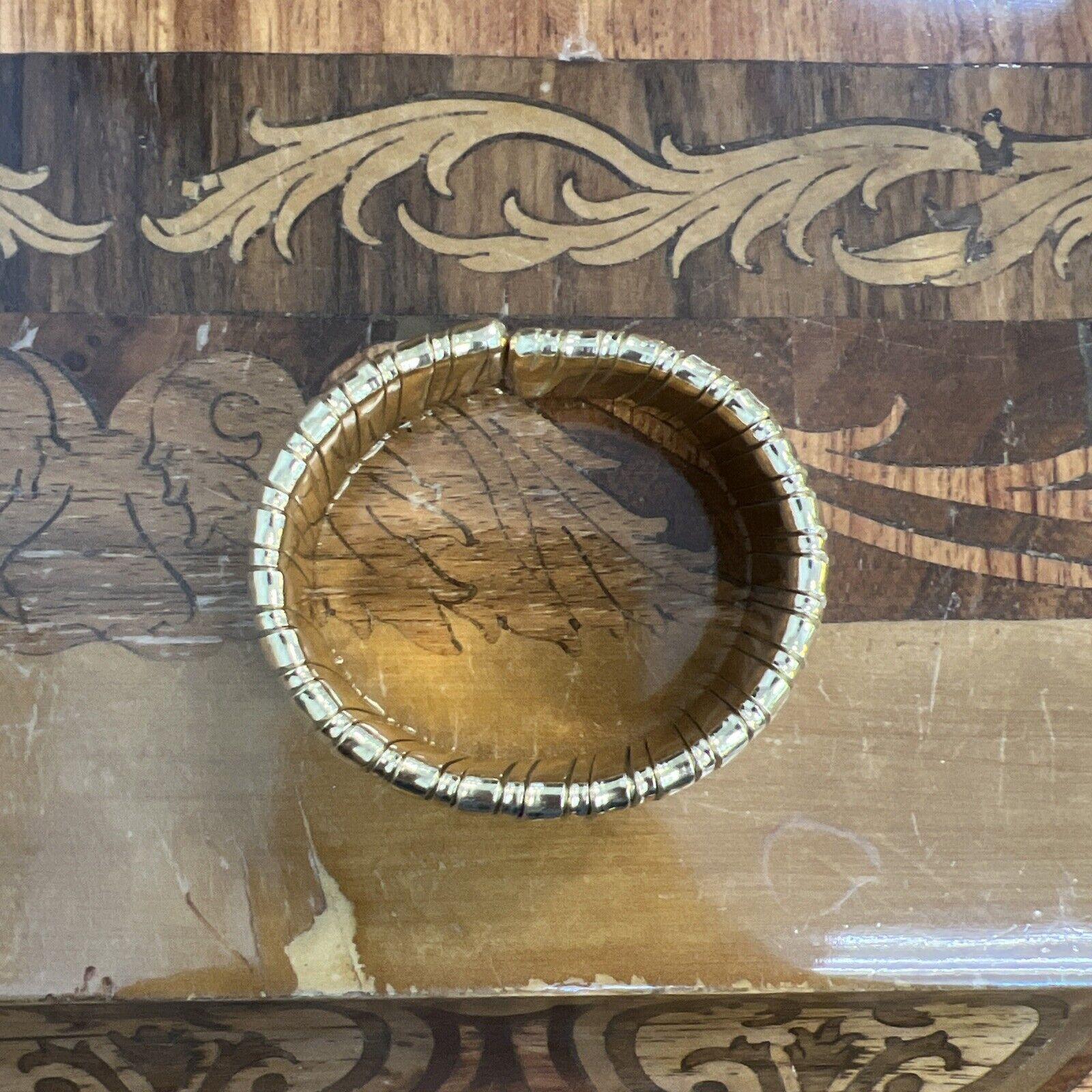 CARLO WEINGRILL Italy 18k Yellow Gold Tubogas Cuff Bangle Bracelet Vintage 1980 2