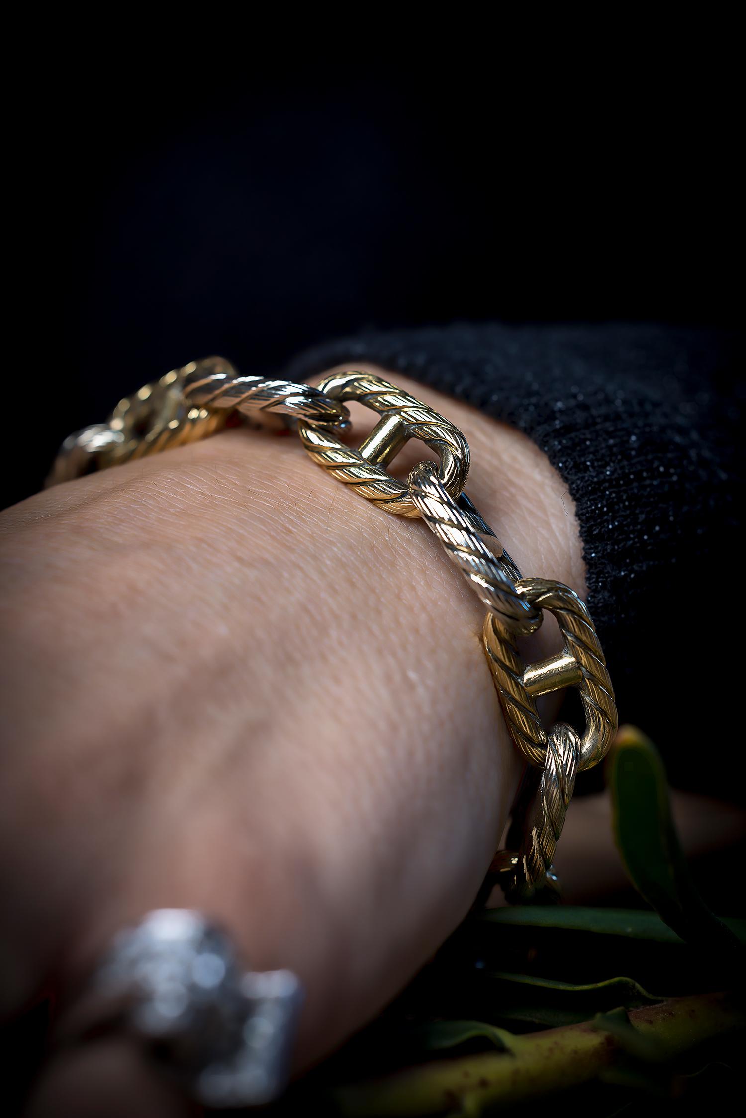 Carlo Weingrill: two tone 18 karat gold mariner bracelet 2