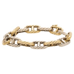Carlo Weingrill: two tone 18 karat gold mariner bracelet