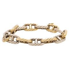 Used Carlo Weingrill: two tone 18 karat gold mariner bracelet