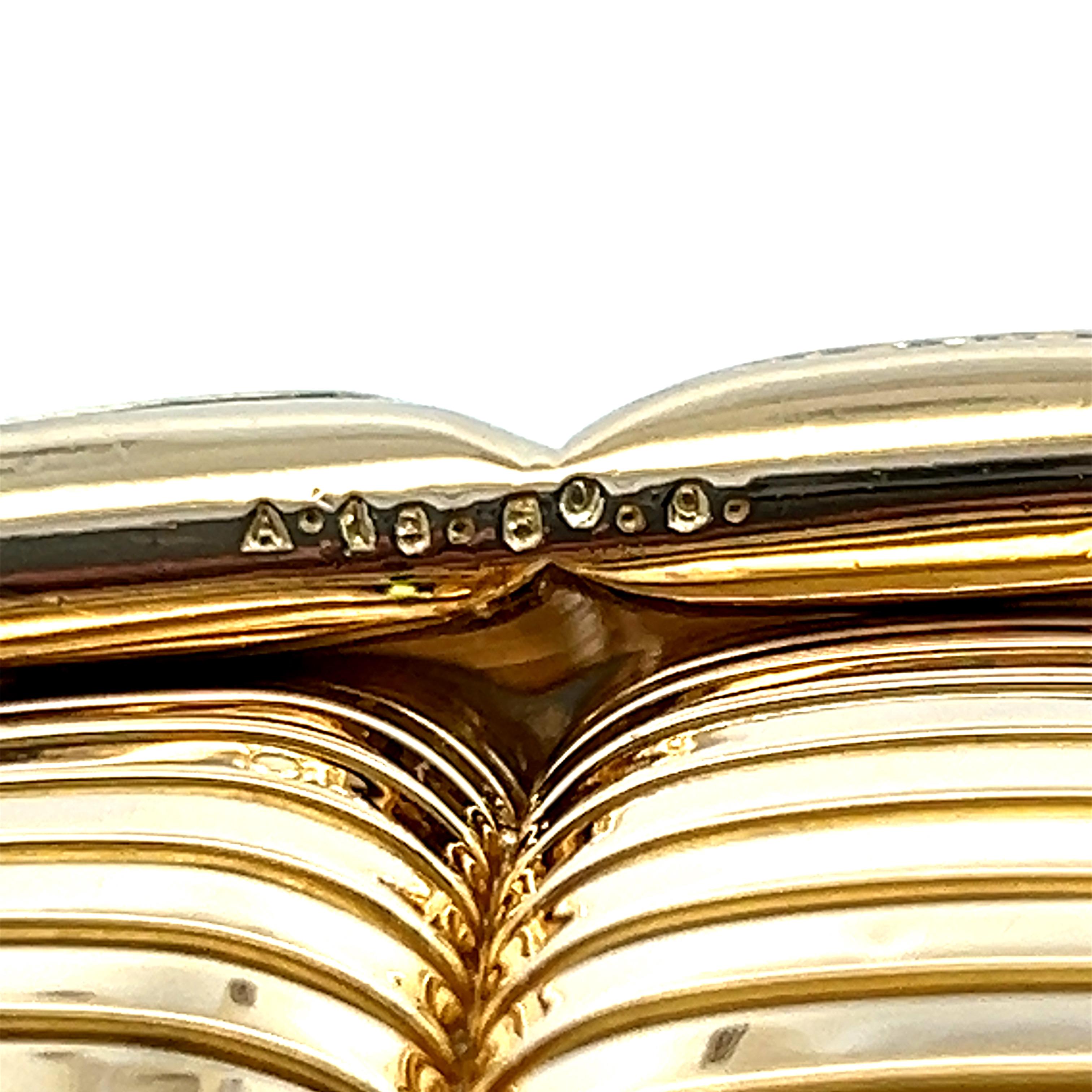 Women's Carlo Weingrill Vintage 127.90 Grams 18 Karat Yellow Gold Tubogas Bracelet