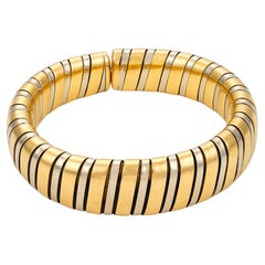 Carlo Weingrill vintage 18k yellow and white gold tubogas wrap bracelet