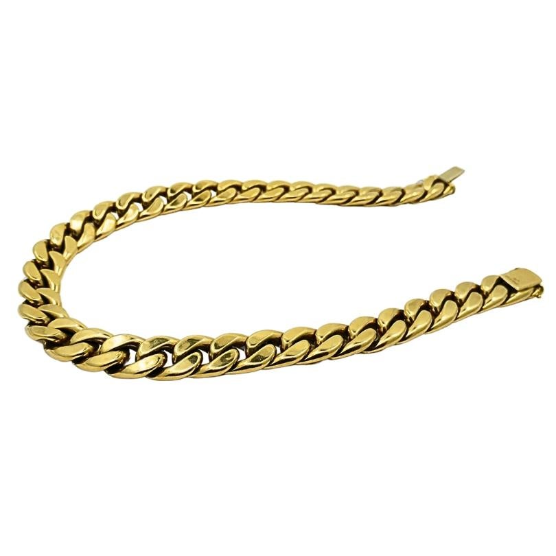 Carlo Weingrill Collier vintage à maillons lourds en or 18 carats en vente 1