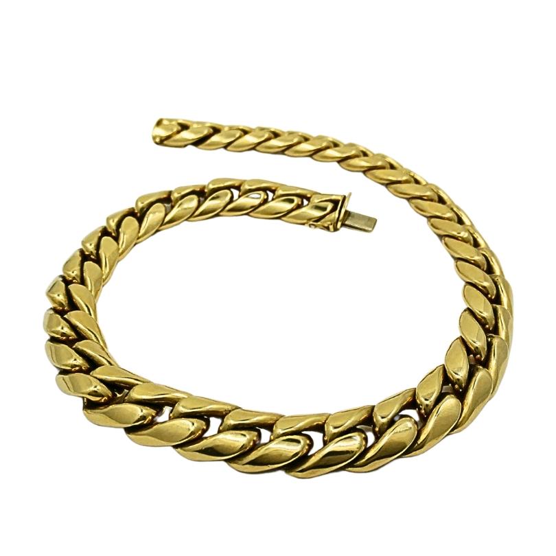 Carlo Weingrill Collier vintage à maillons lourds en or 18 carats en vente 3
