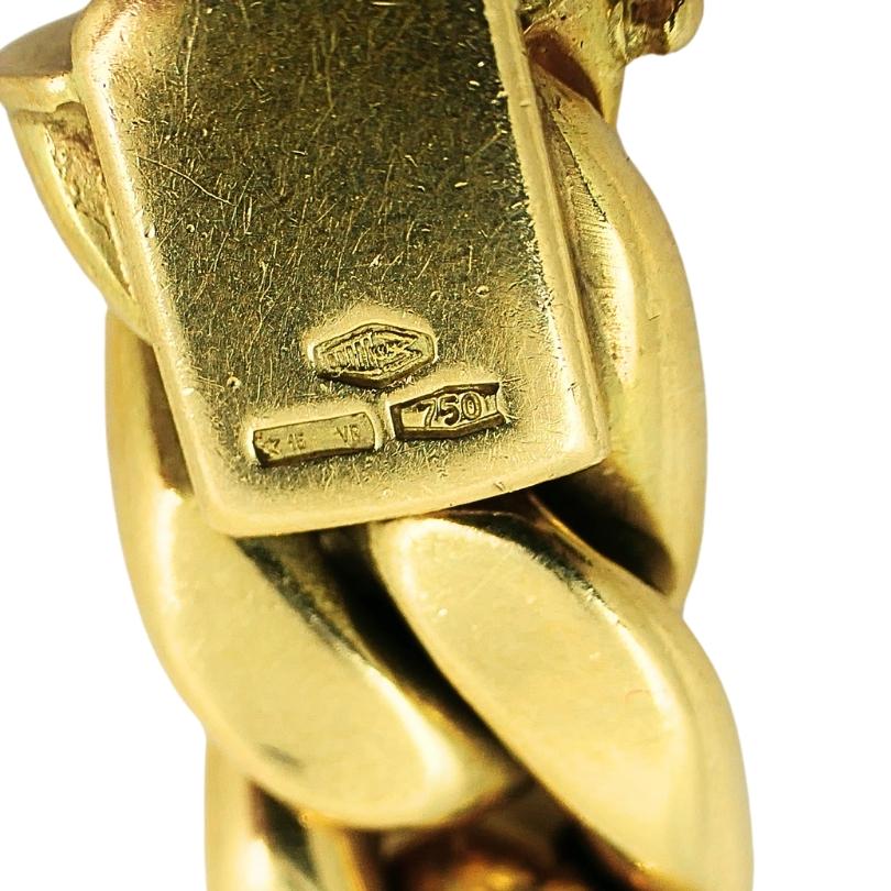 Carlo Weingrill Collier vintage à maillons lourds en or 18 carats en vente 4