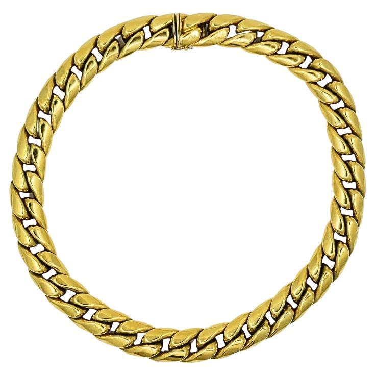 Carlo Weingrill Vintage Kette Halskette 18k Gold Schwere Gliederkette