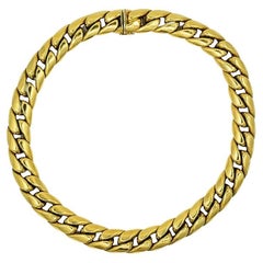 Carlo Weingrill Vintage Chain Necklace 18k Gold Heavy Link