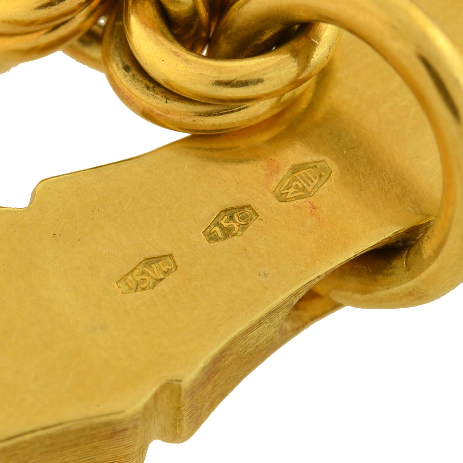 Carlo Weingrill Vintage Reversible Bamboo Link Gold Bracelet 2