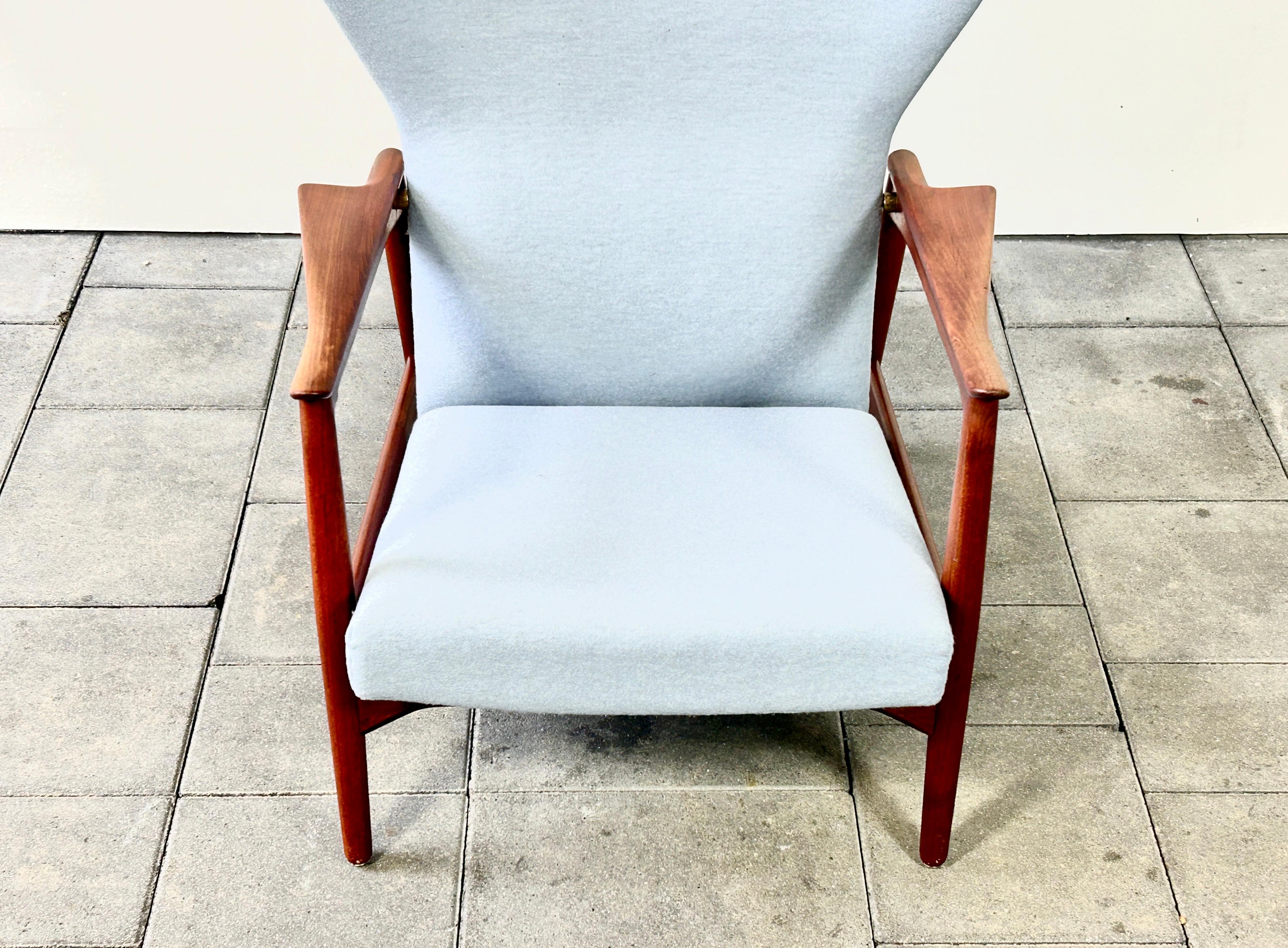 Carlo Wingback Lounge Chair designed by Ib Kofod Larsen 1954 For Sale 10