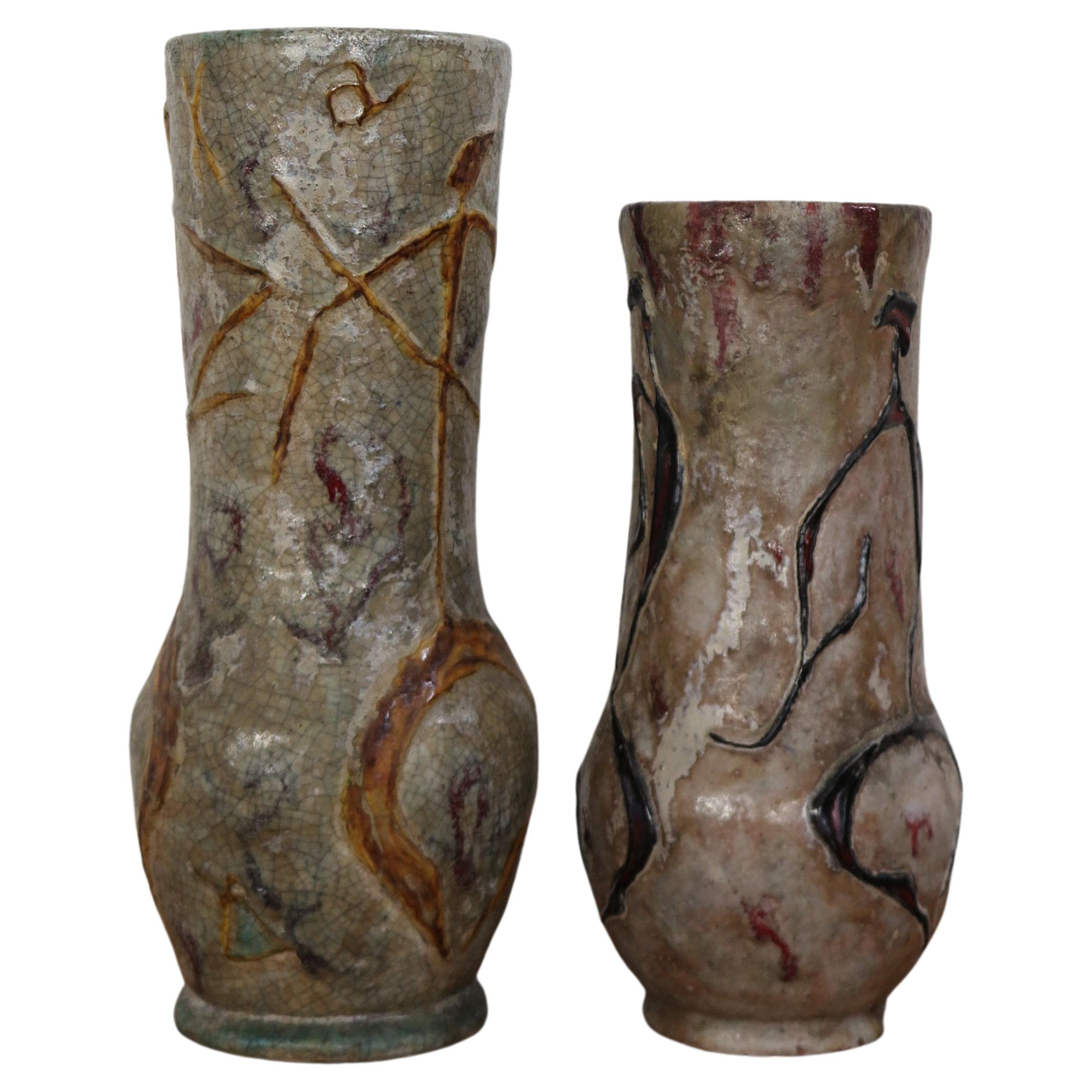 Carlo Zauli Italian Midcentury Ceramic Vases 1950s