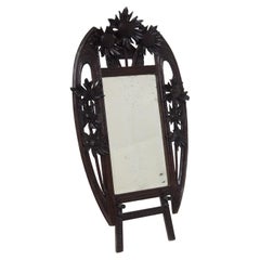Carlo Zen Vintage Wooden Mirror with Easel