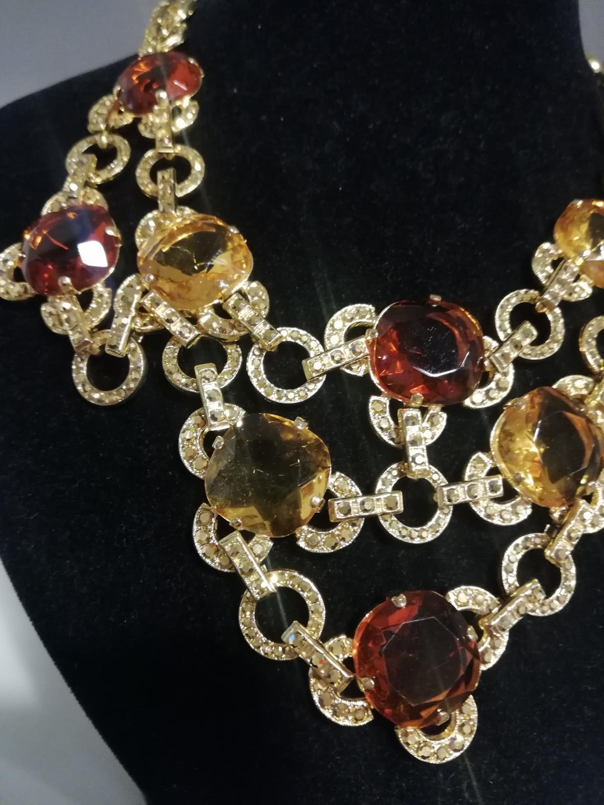 Carlo Zini Amber & Topaze Necklace In New Condition For Sale In Gazzaniga (BG), IT