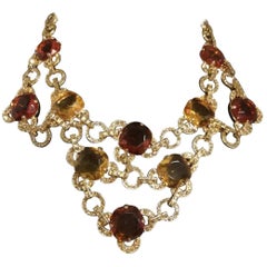 Carlo Zini Amber & Topaze Necklace