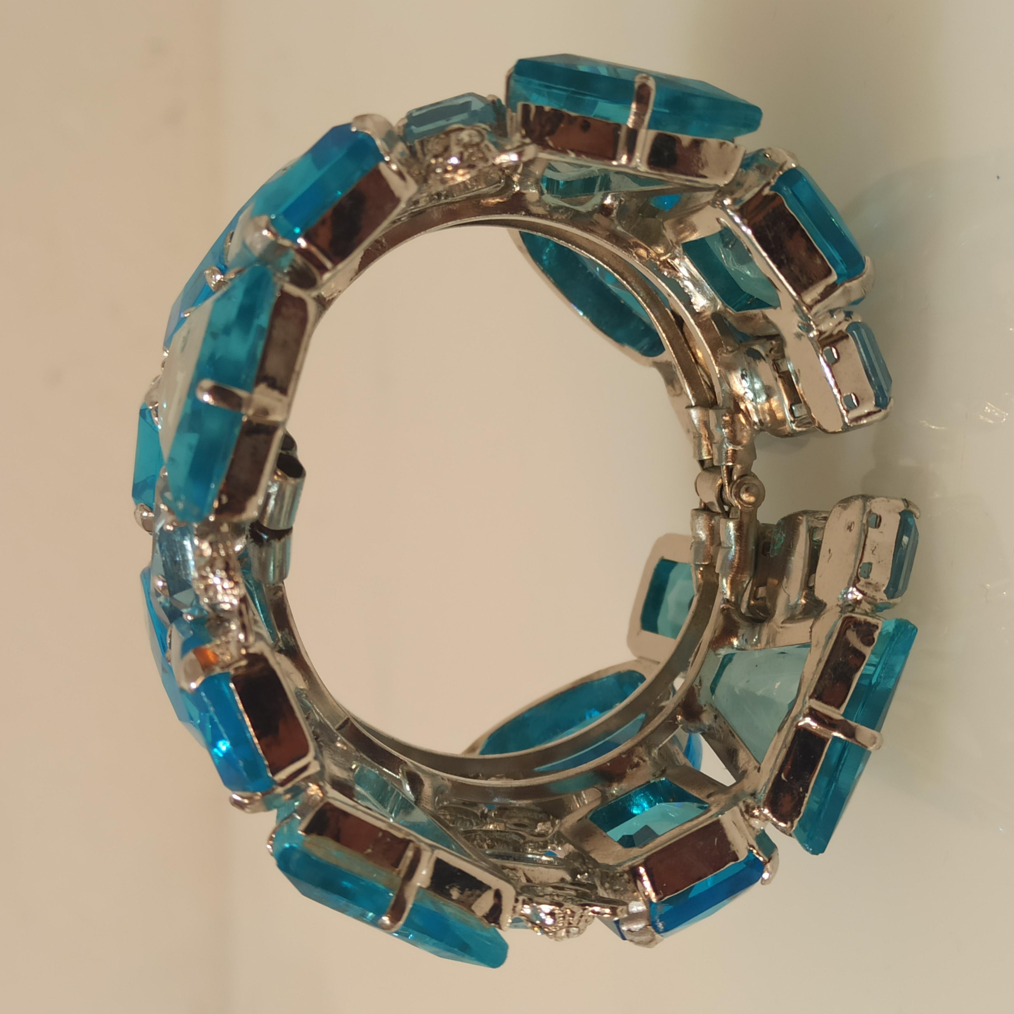 Carlo Zini Aqua Rigid Bracelet In New Condition For Sale In Gazzaniga (BG), IT